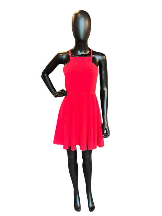 Red Square Neck - Lulus - Mid-Length Dress