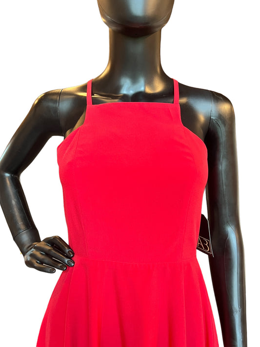 Red Square Neck - Lulus - Mid-Length Dress
