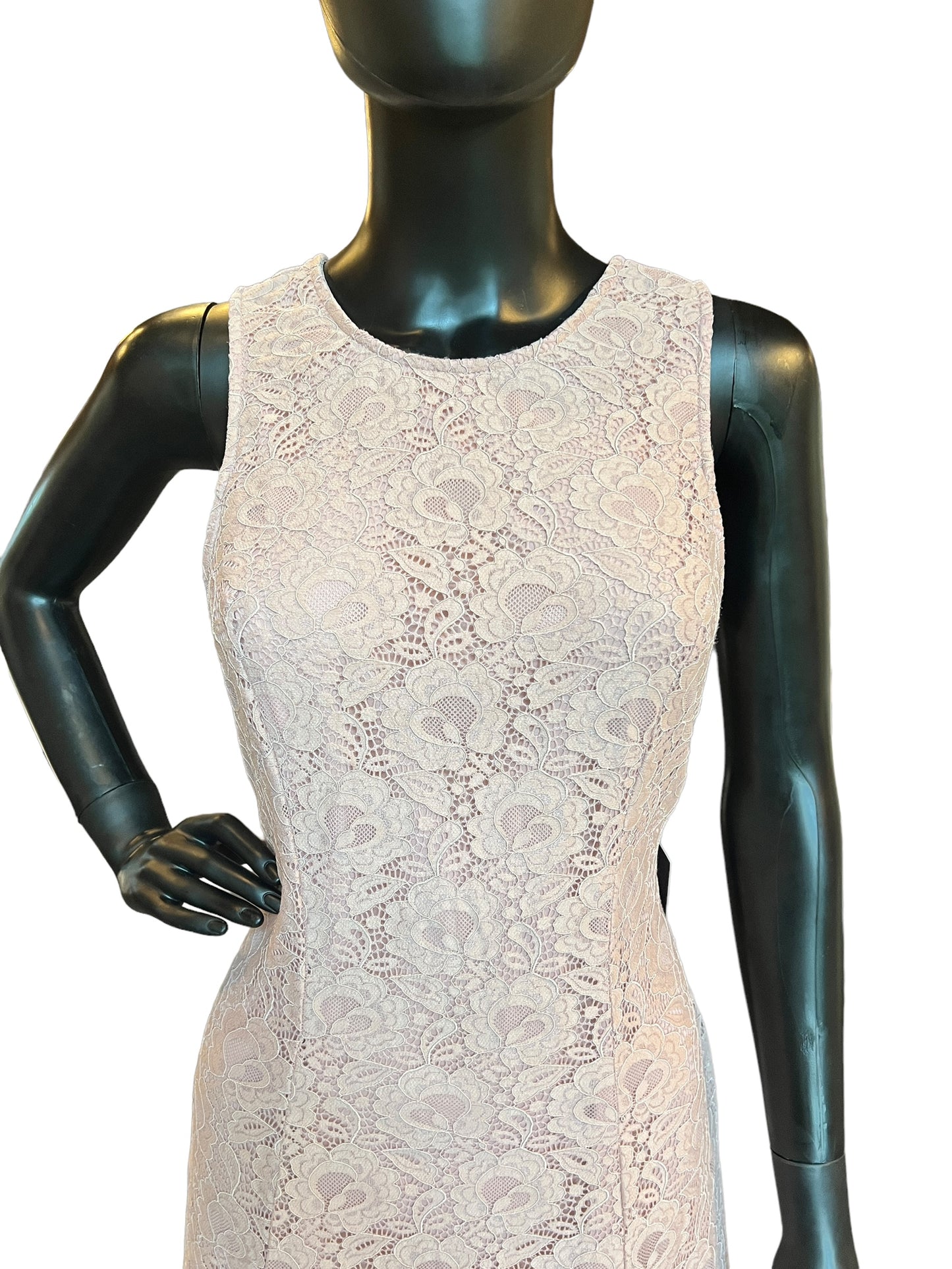 Rose Lace Mid-Length Dress