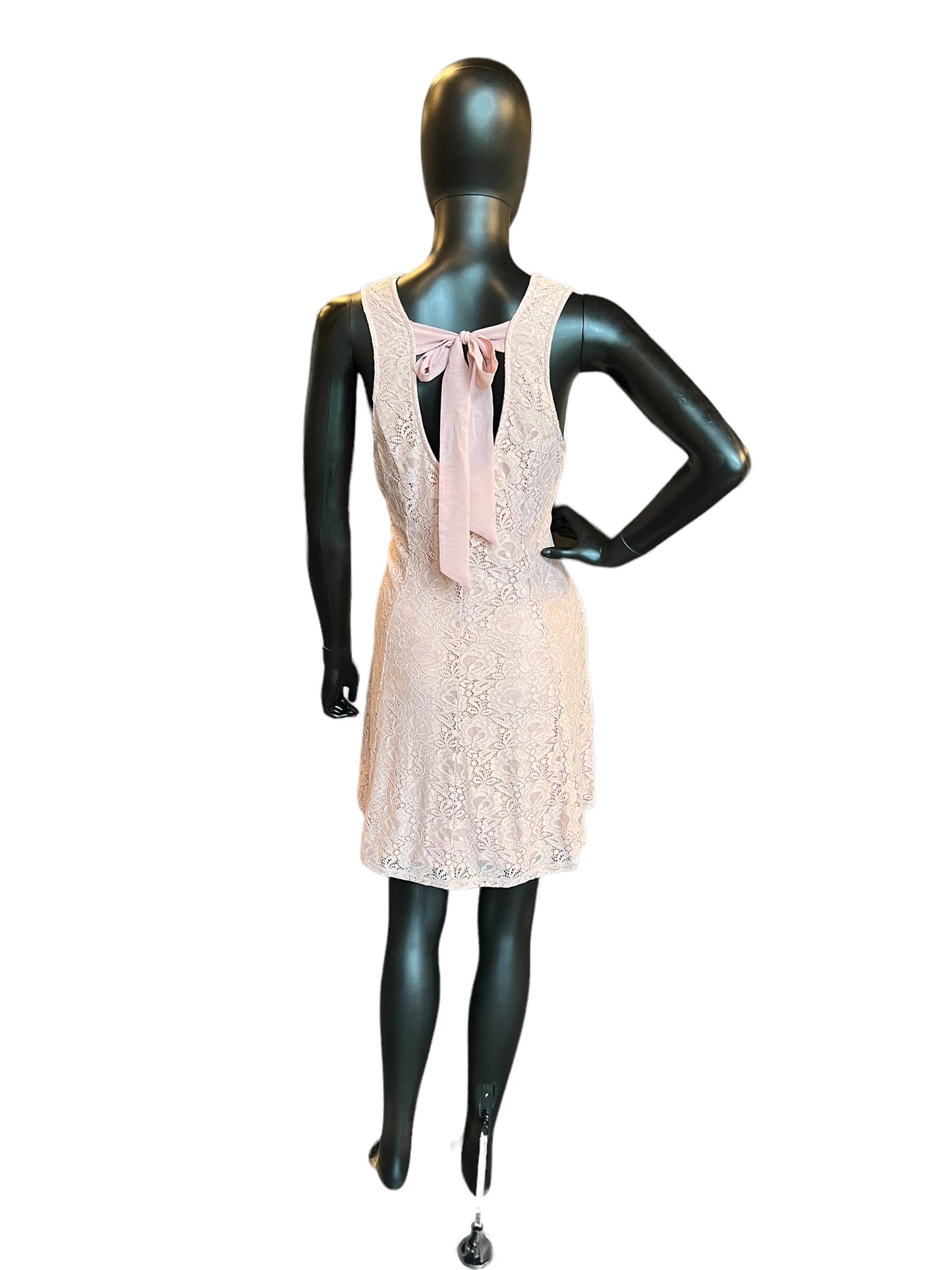 Rose Lace Mid-Length Dress