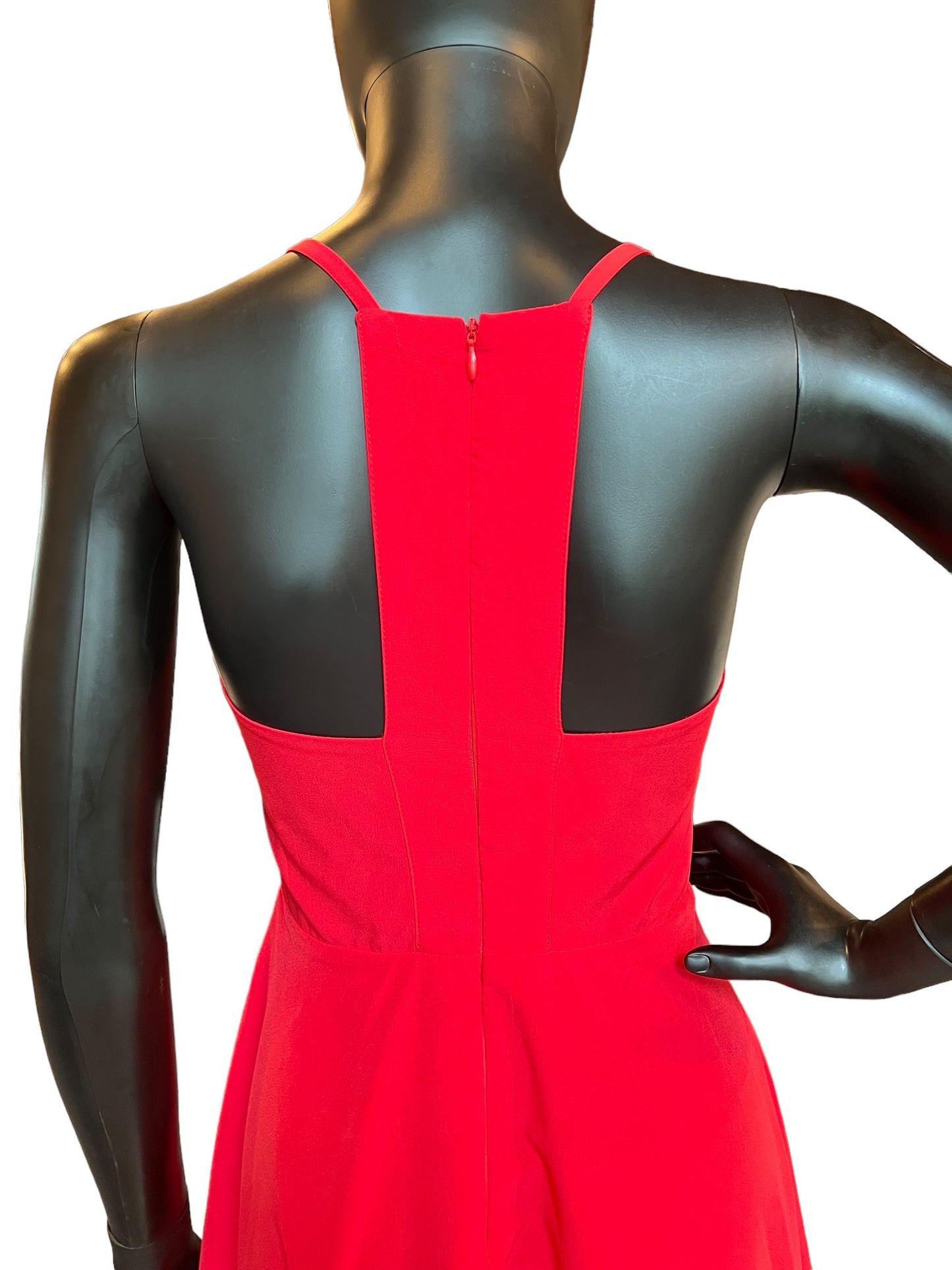 Red Square Neck - Lulus - Mid-Length Dress