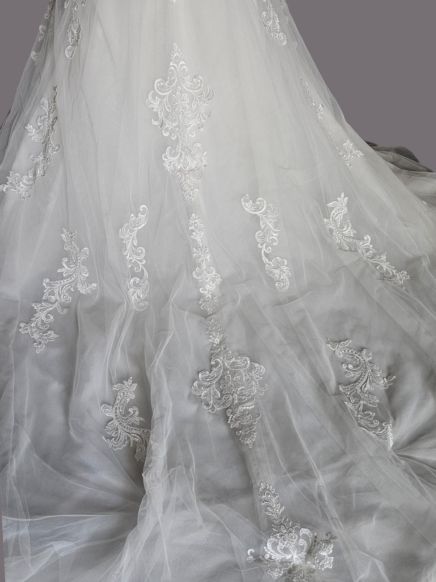 Ivory Lace Overlay Long Sleeve Wedding Gown - Morilee Madeline Gardner