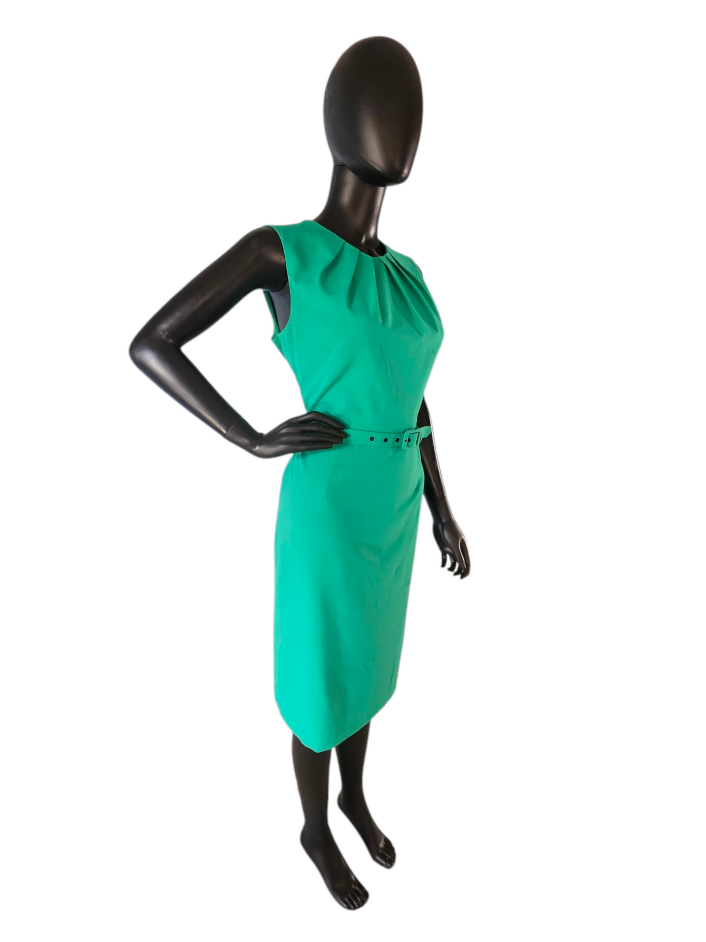 Kelly Green Belted Shift Dress - Nine West