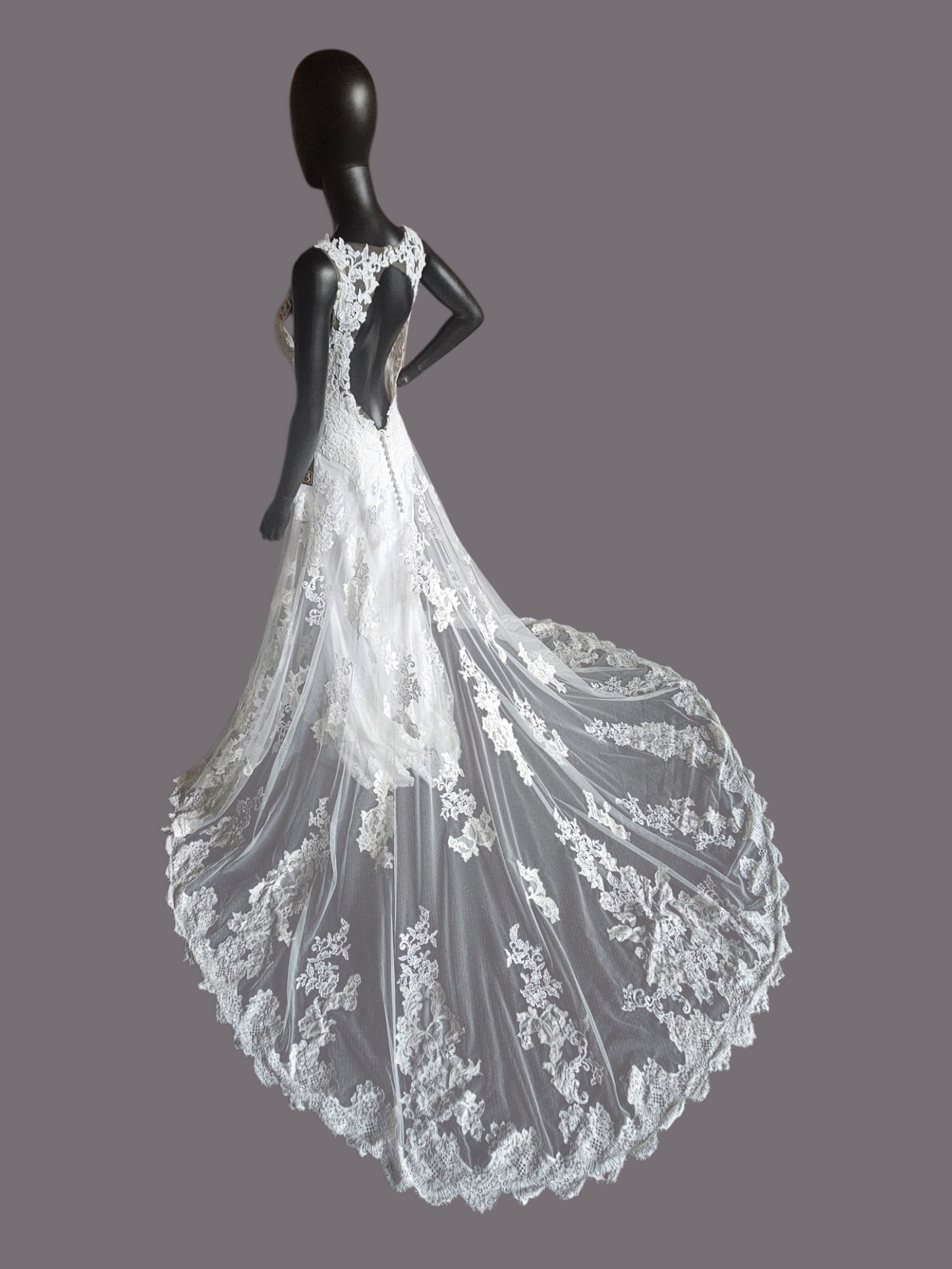 White Lace Illusion Bodice Open Back Wedding Gown - Morilee Madeline Gardner