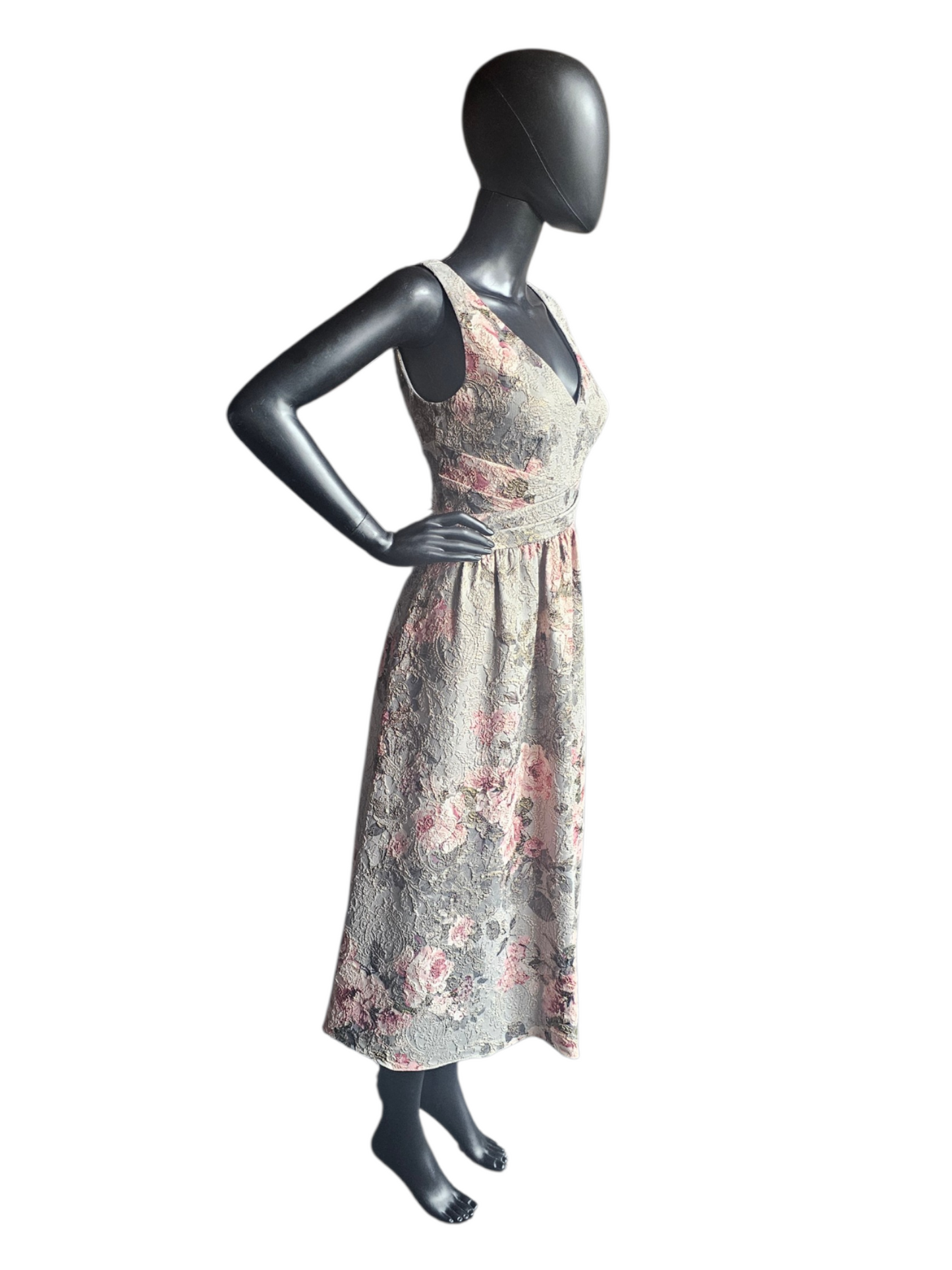 Floral Matelasse V-Neck Party - Adrianna Papell