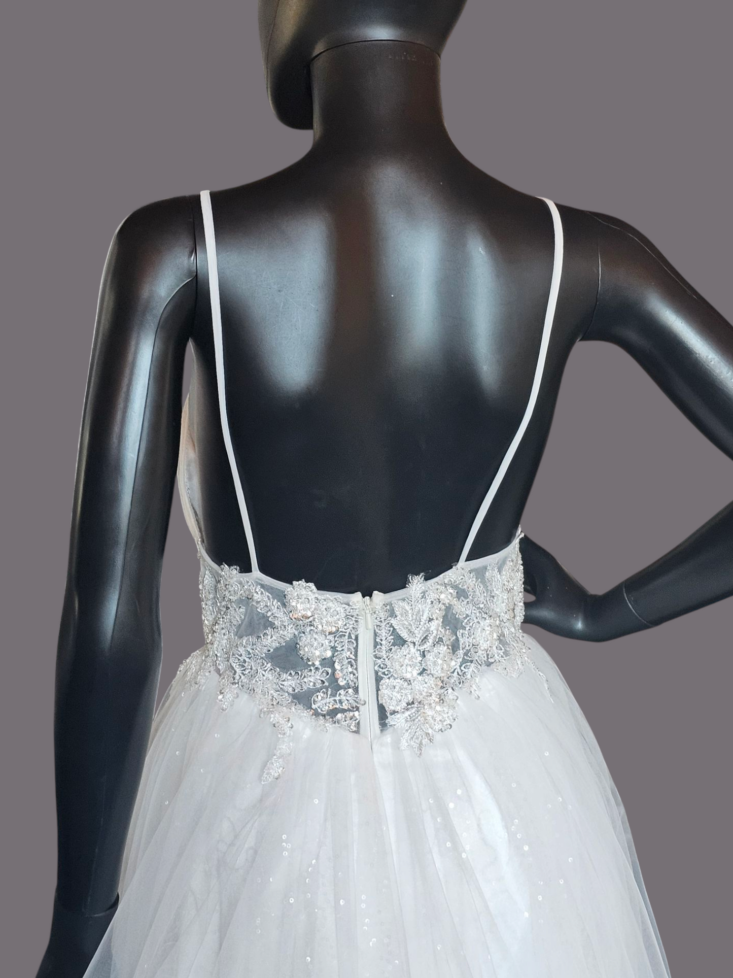 Spaghetti Strap Plunge - Everly Bridal