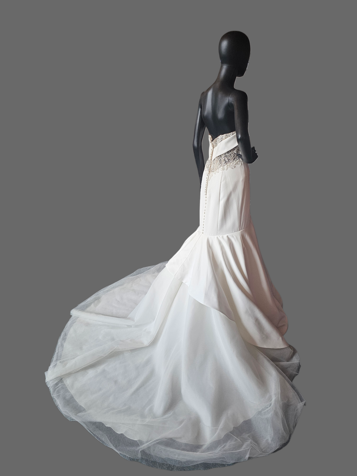 Ivory Soft Satin Sweetheart Fitted Wedding Gown  - Justin Alexander NWT
