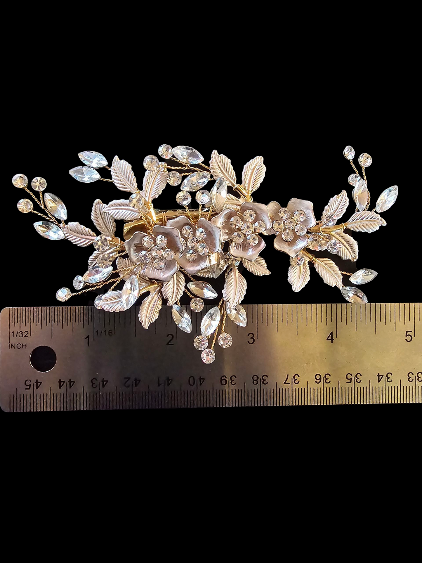 Rose Gold Floral Hair Clip