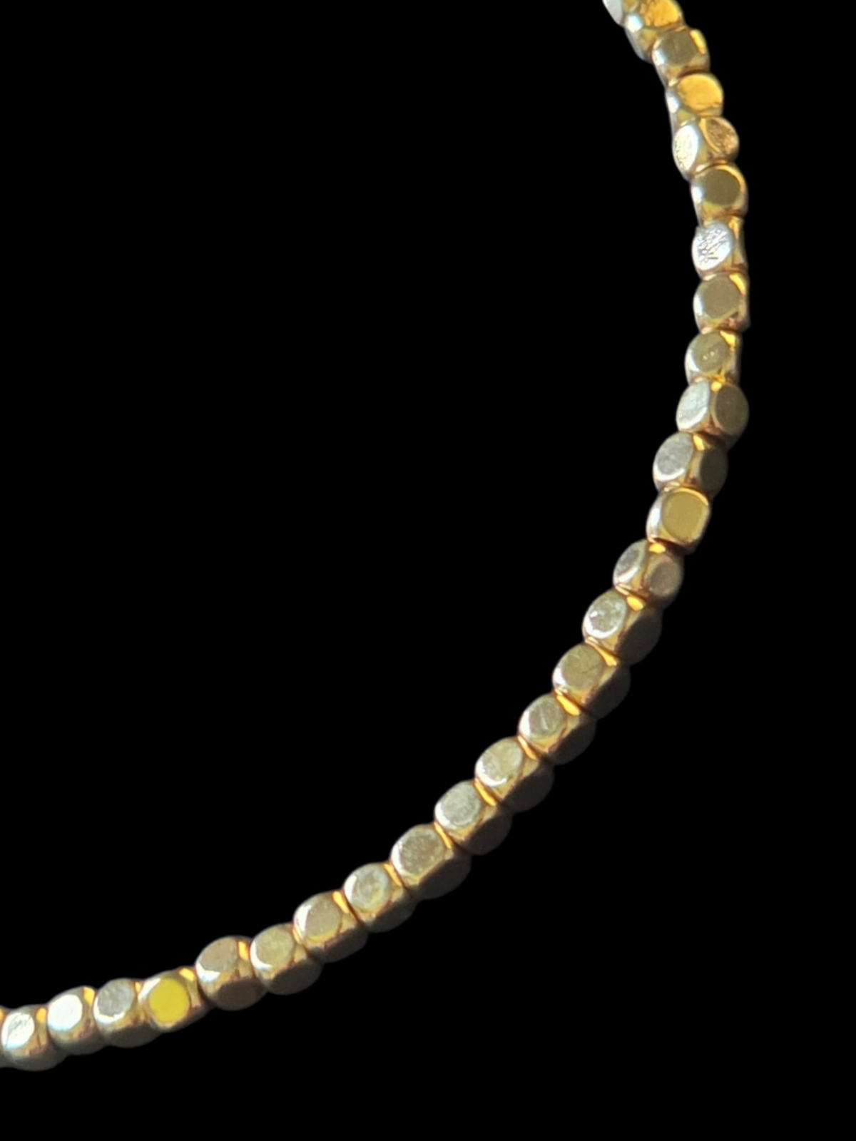 Gold Bead Hoop Earring