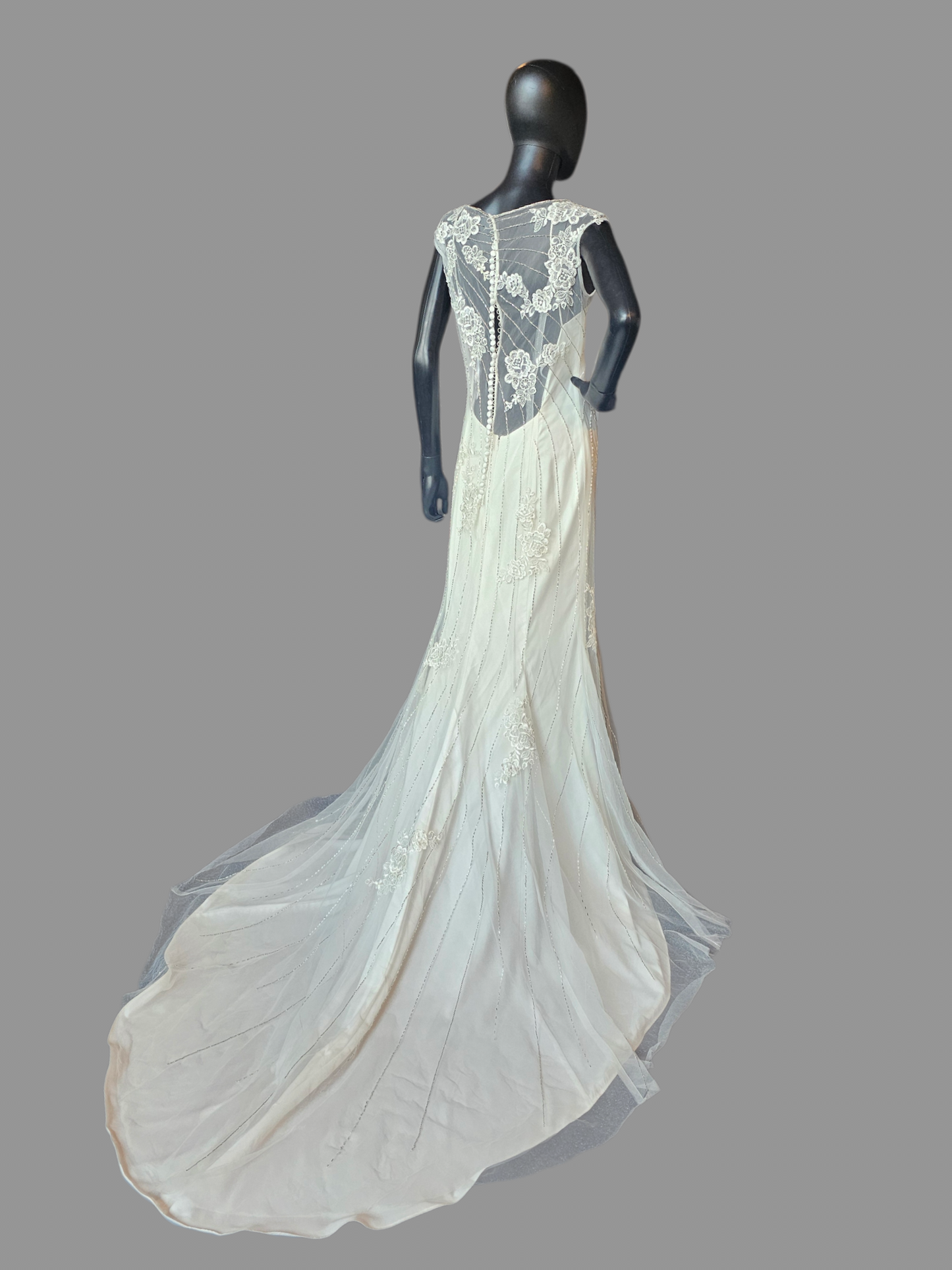 Sweetheart Sheath with Beaded Overlay - Da Vinci