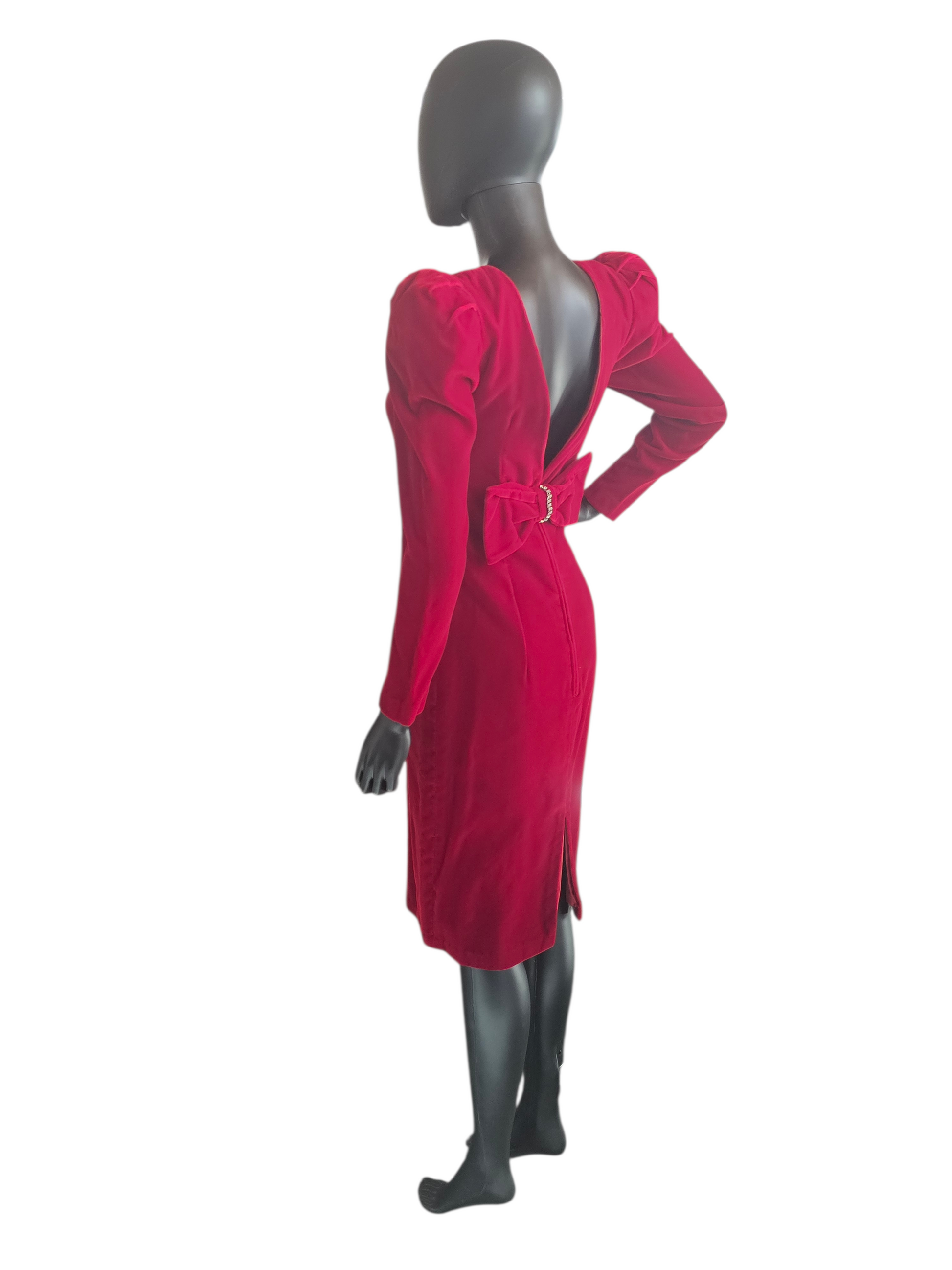 90s red velvet dress 90s Red Velvet Dress (S)