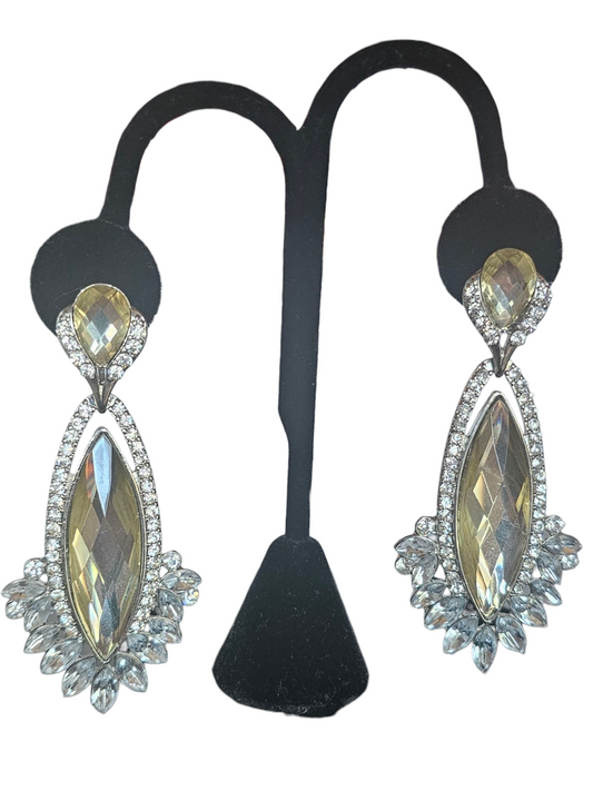 Large Citrine Crystal Chandalier Earring