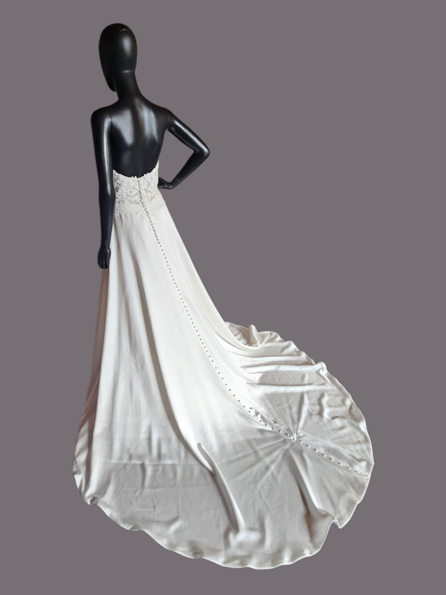 Sweetheart Beaded Satin Wedding Gown - Rebecca Ingram