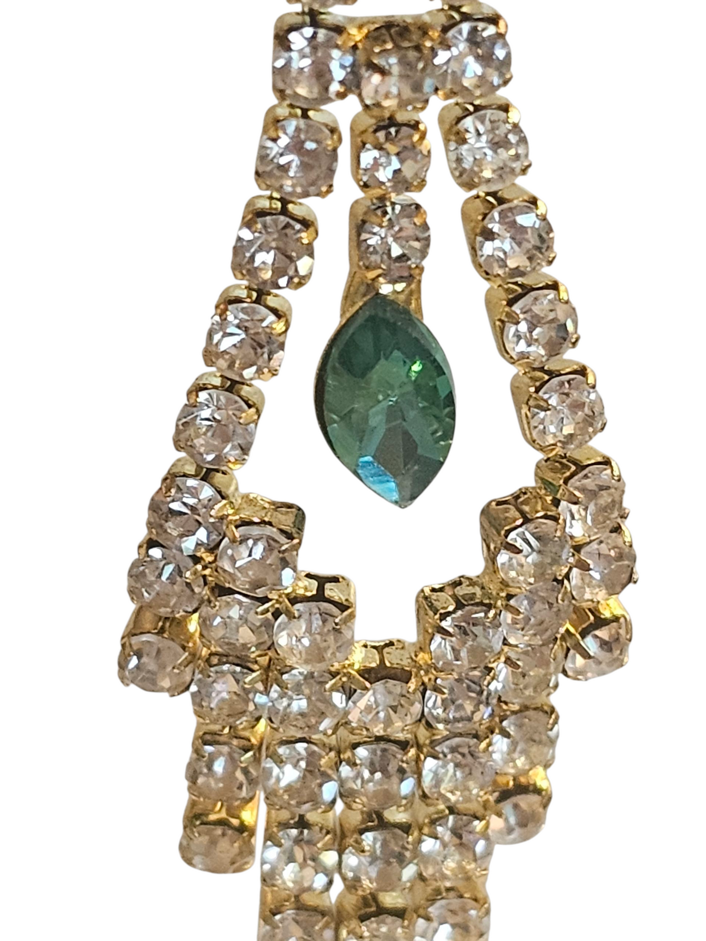 Gold/Turquoise Fringe Earring