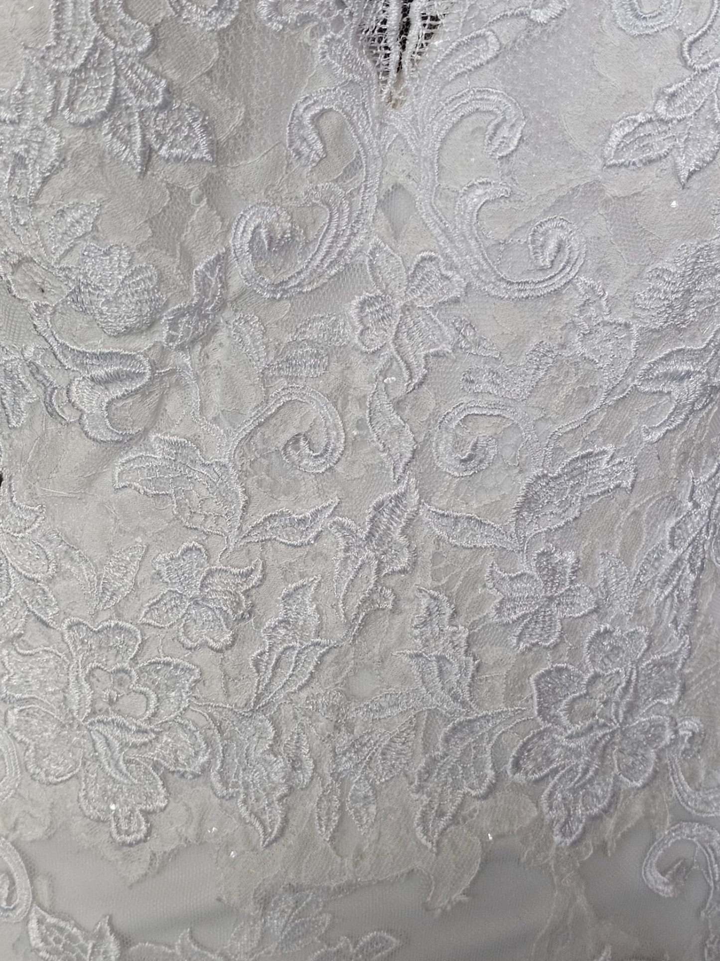 White Lace Illusion Bodice Open Back Wedding Gown - Morilee Madeline Gardner