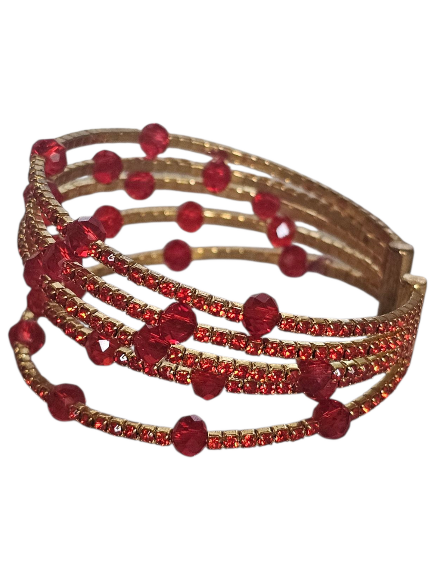 Red/Gold Crystal Cuff