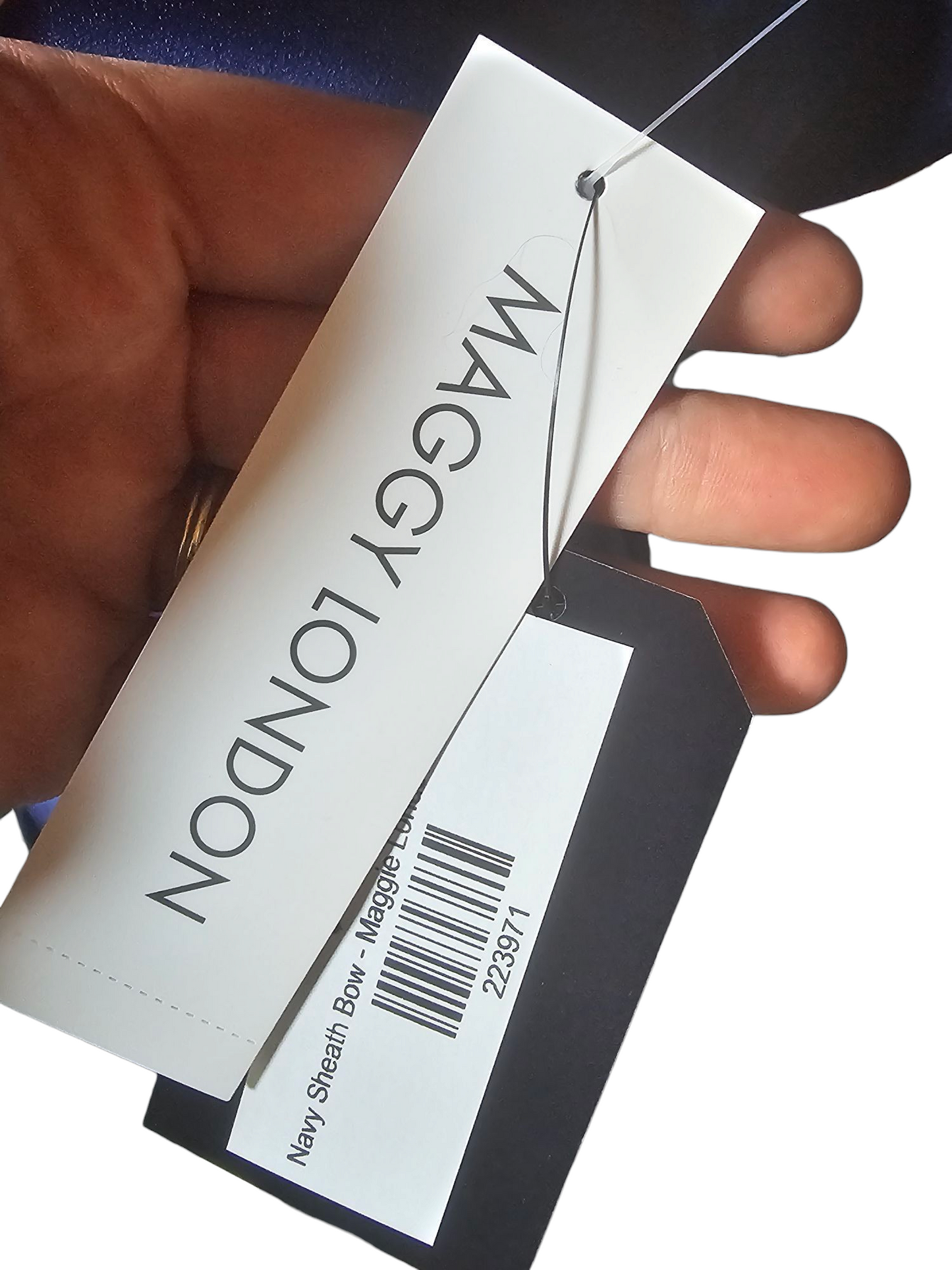 Navy Sheath Bow Cocktail Dress- Maggie London - NWT