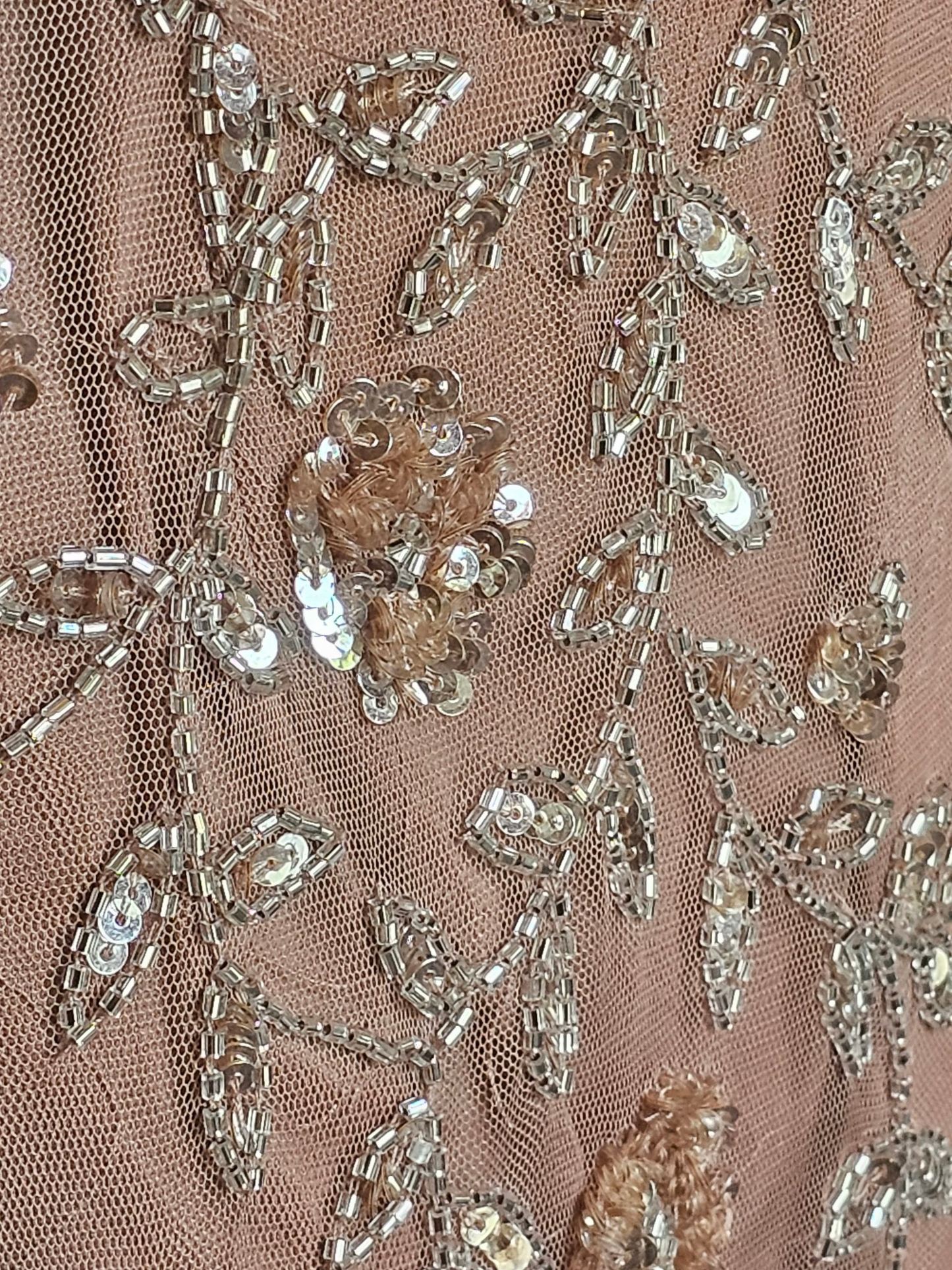 Rose Beaded 3/4 Sleeve Formal Dress - Aiden Mattox NWT