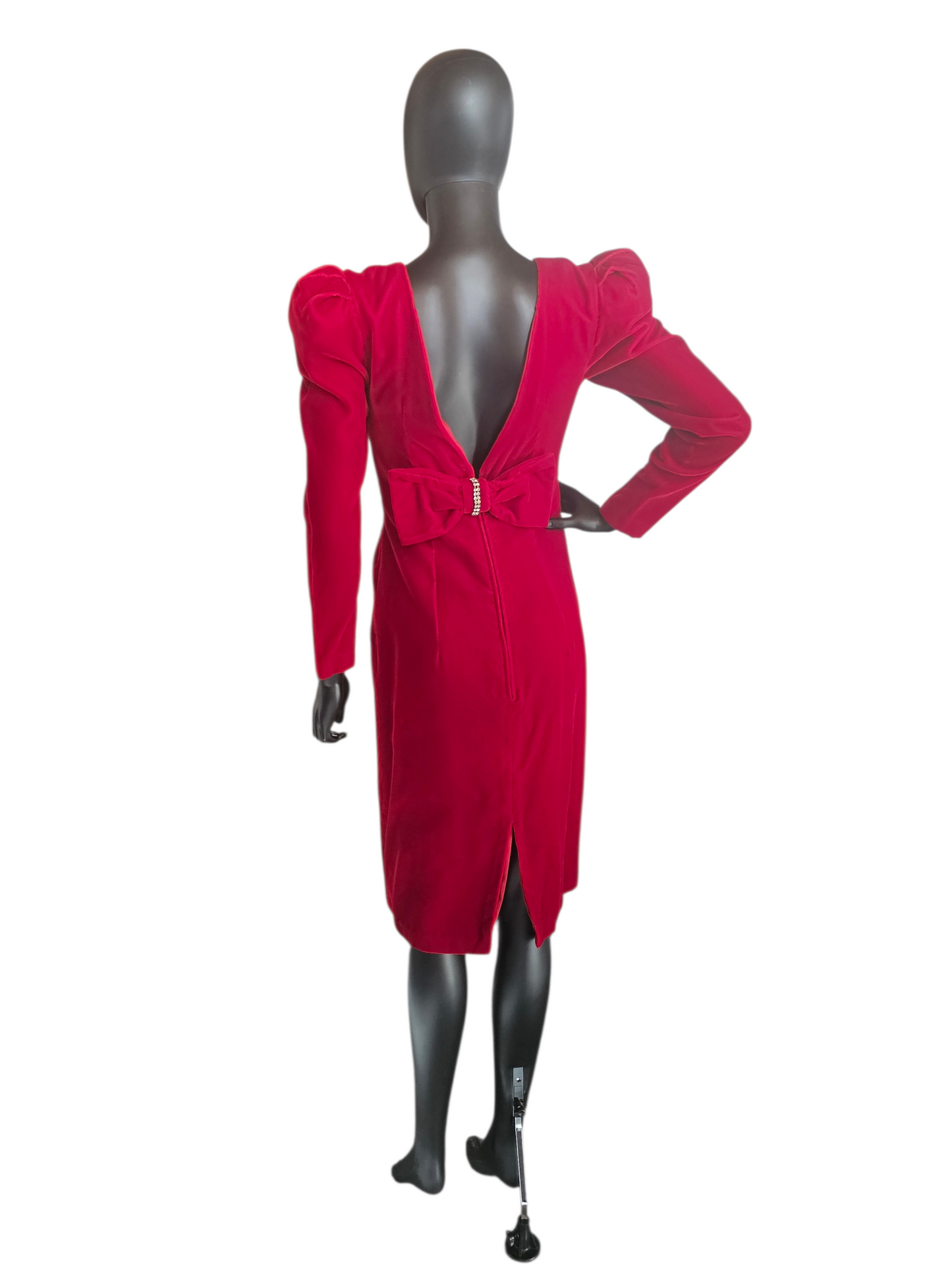 Vintage 90's Red Velvet Cocktail Dress