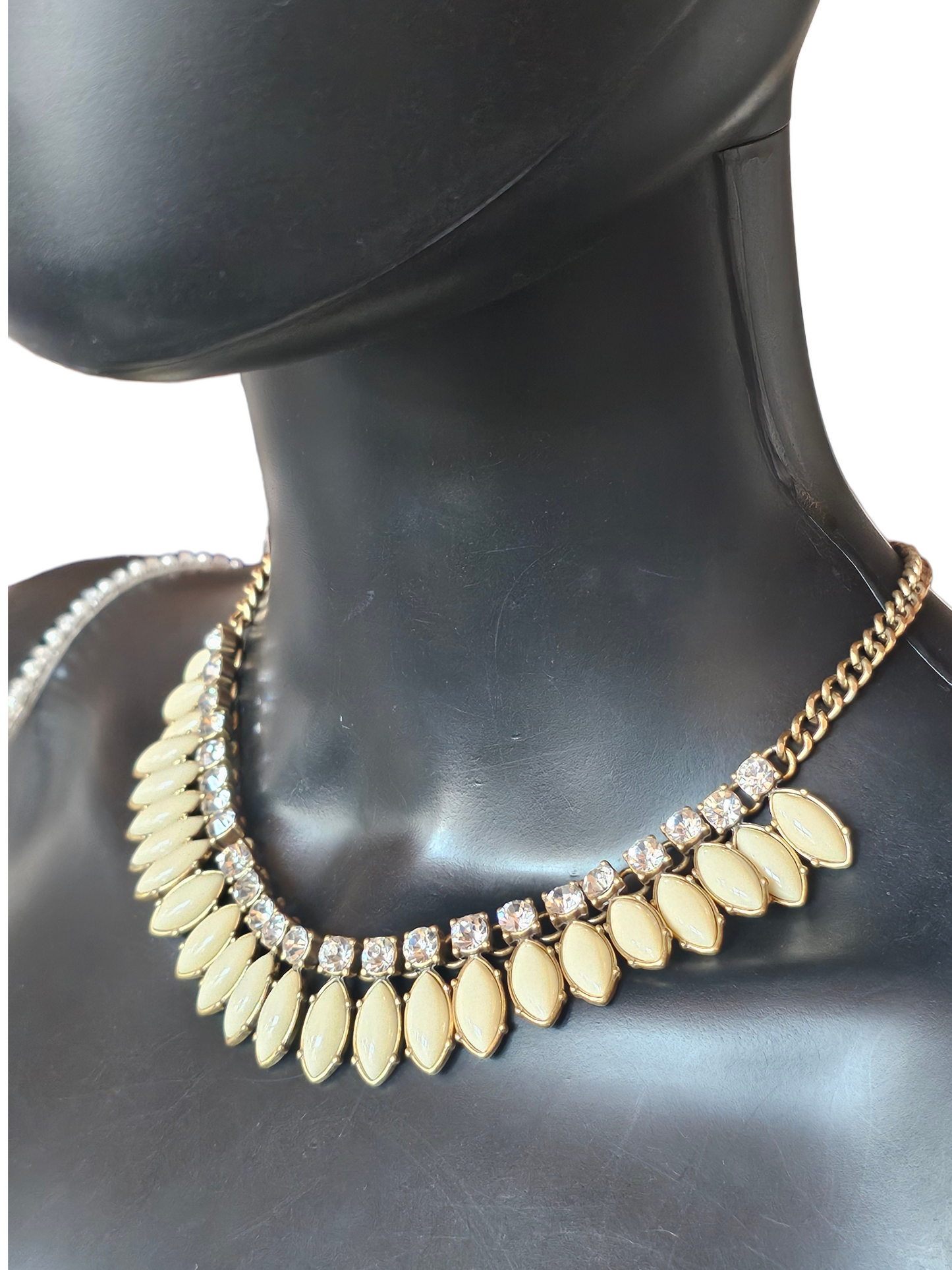 Yellow/Gold/Crystal Statement Necklace - J.Crew