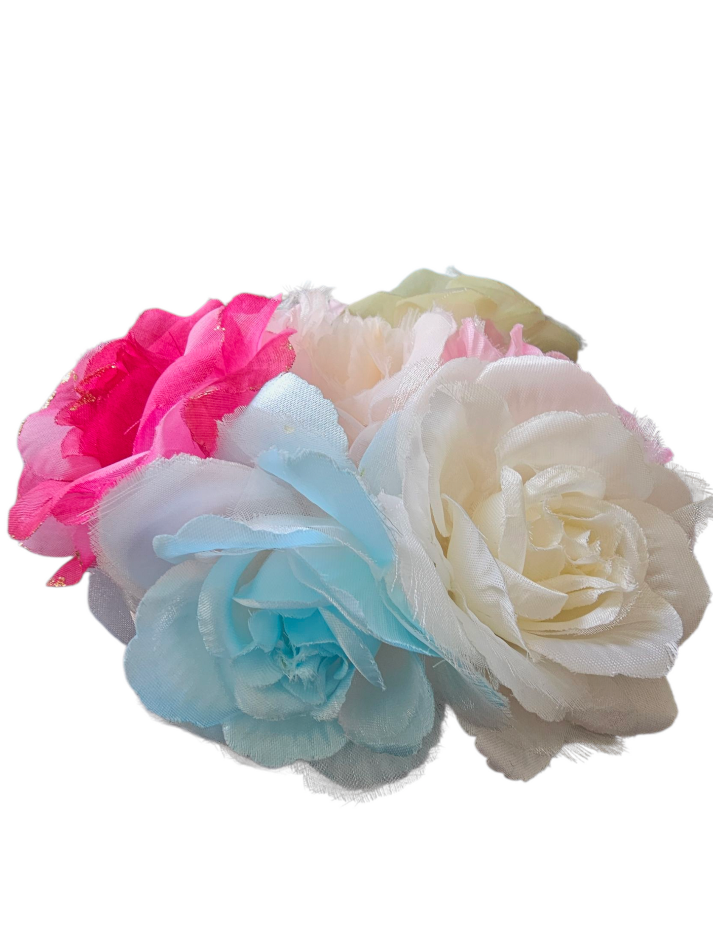 Satin/Multicolored Flower Handbag