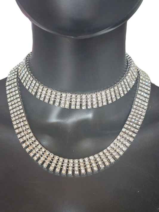 Vintage Rhinstone Coil Necklace/Belt