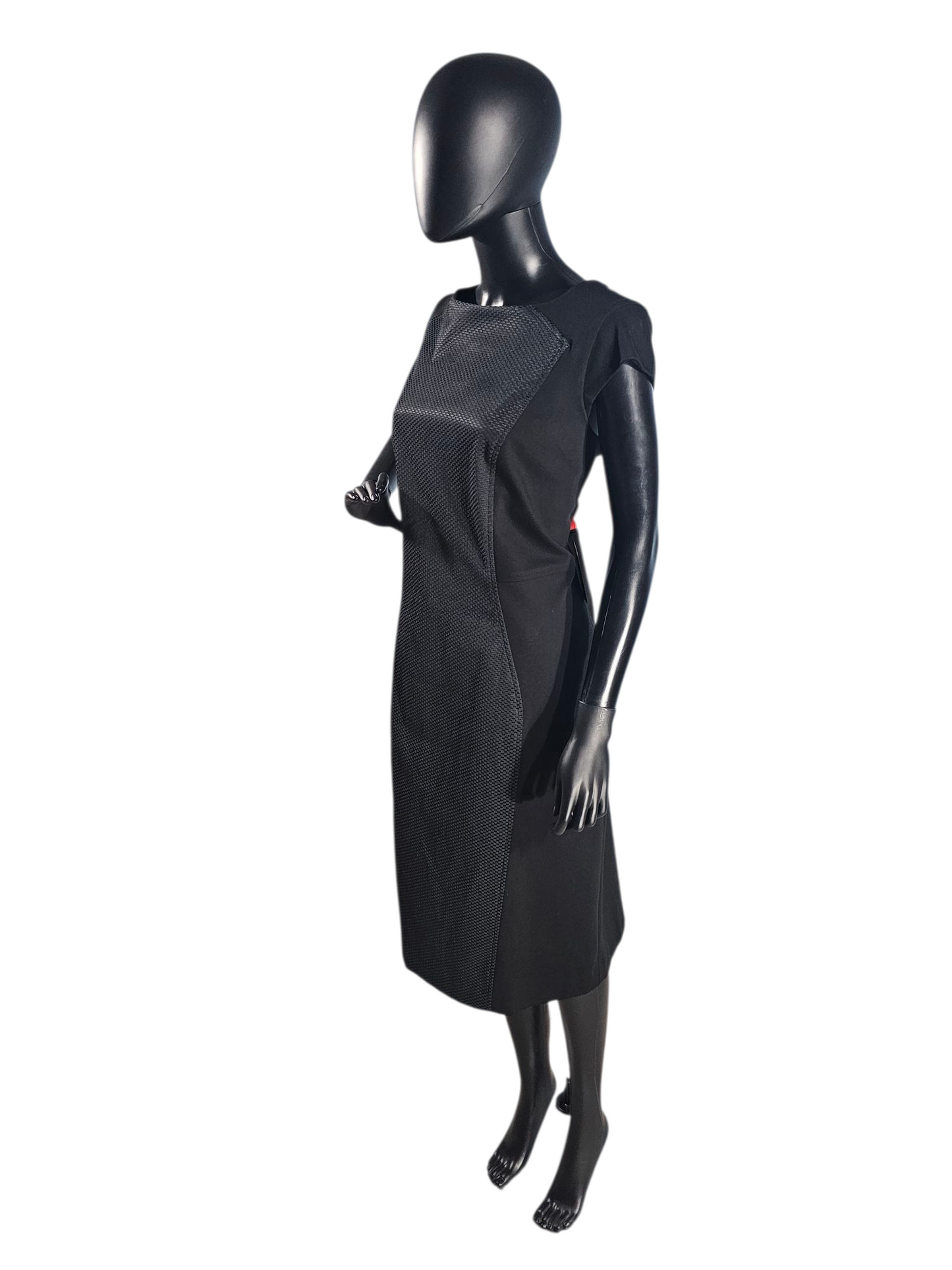 Black Mary Kay Fitted Cocktail Cap Sleeve Dress