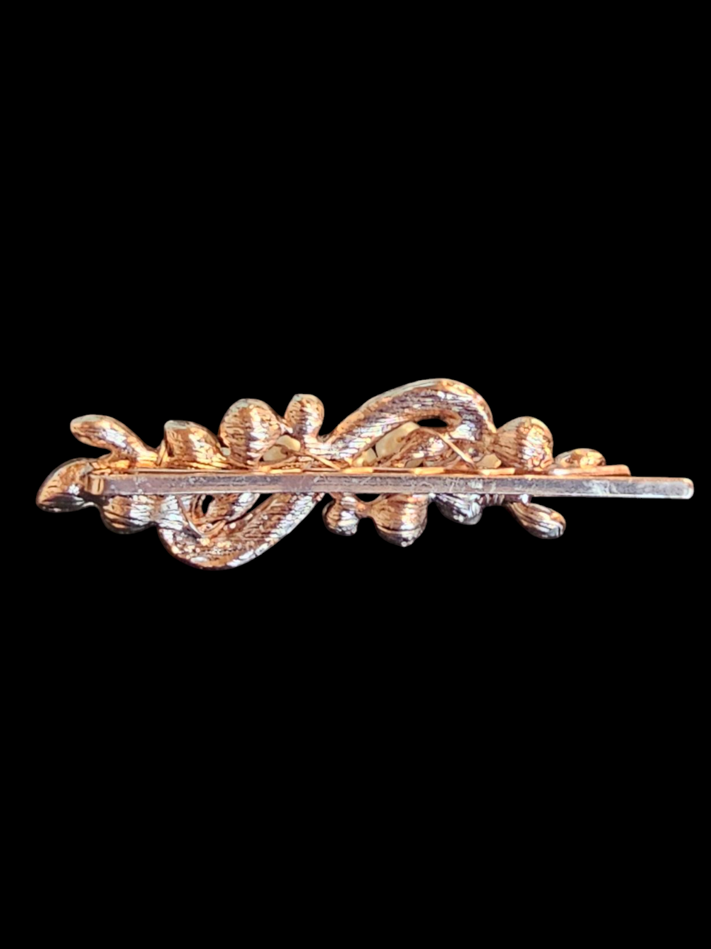 Rose Gold Rhinestone/Freshwater Pearl Hair Pin