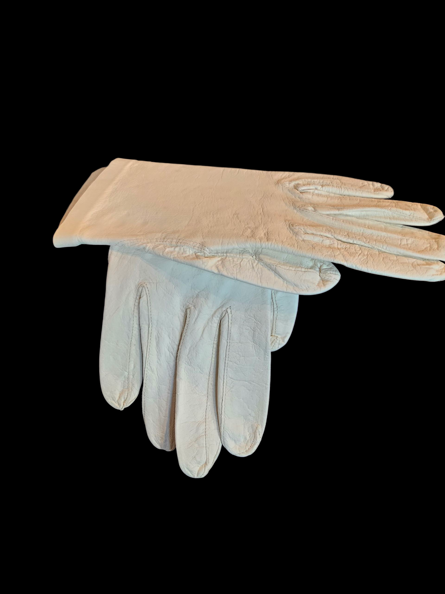 Vintage White Leather Wrist Glove