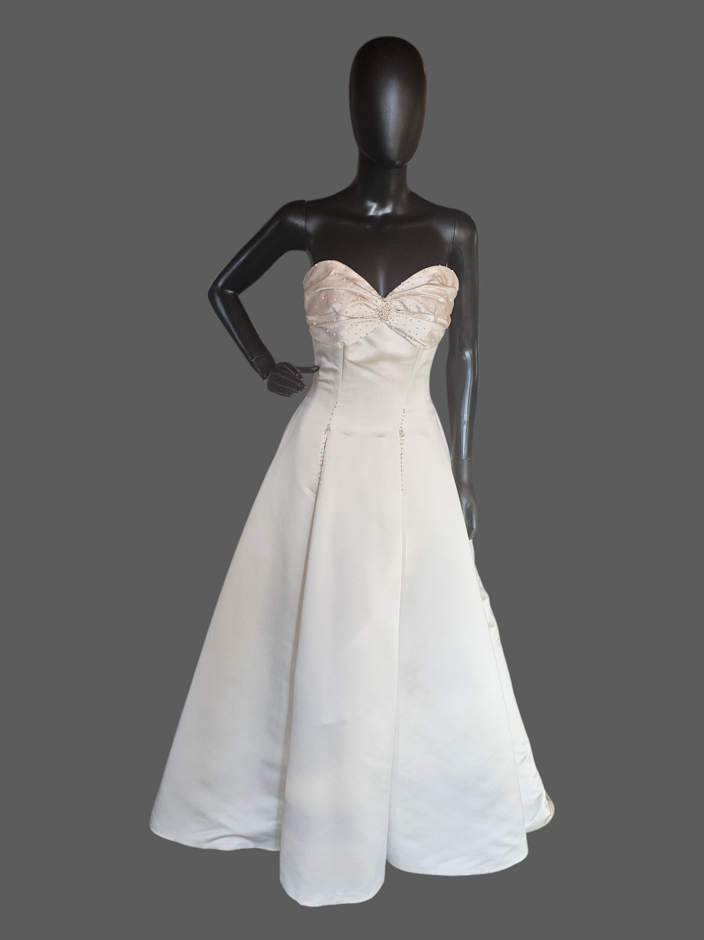 Champagne Strapless Satin - Maggie Sottero