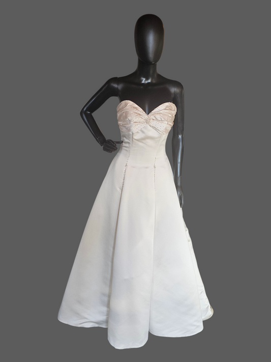 Champagne Strapless Satin - Maggie Sottero