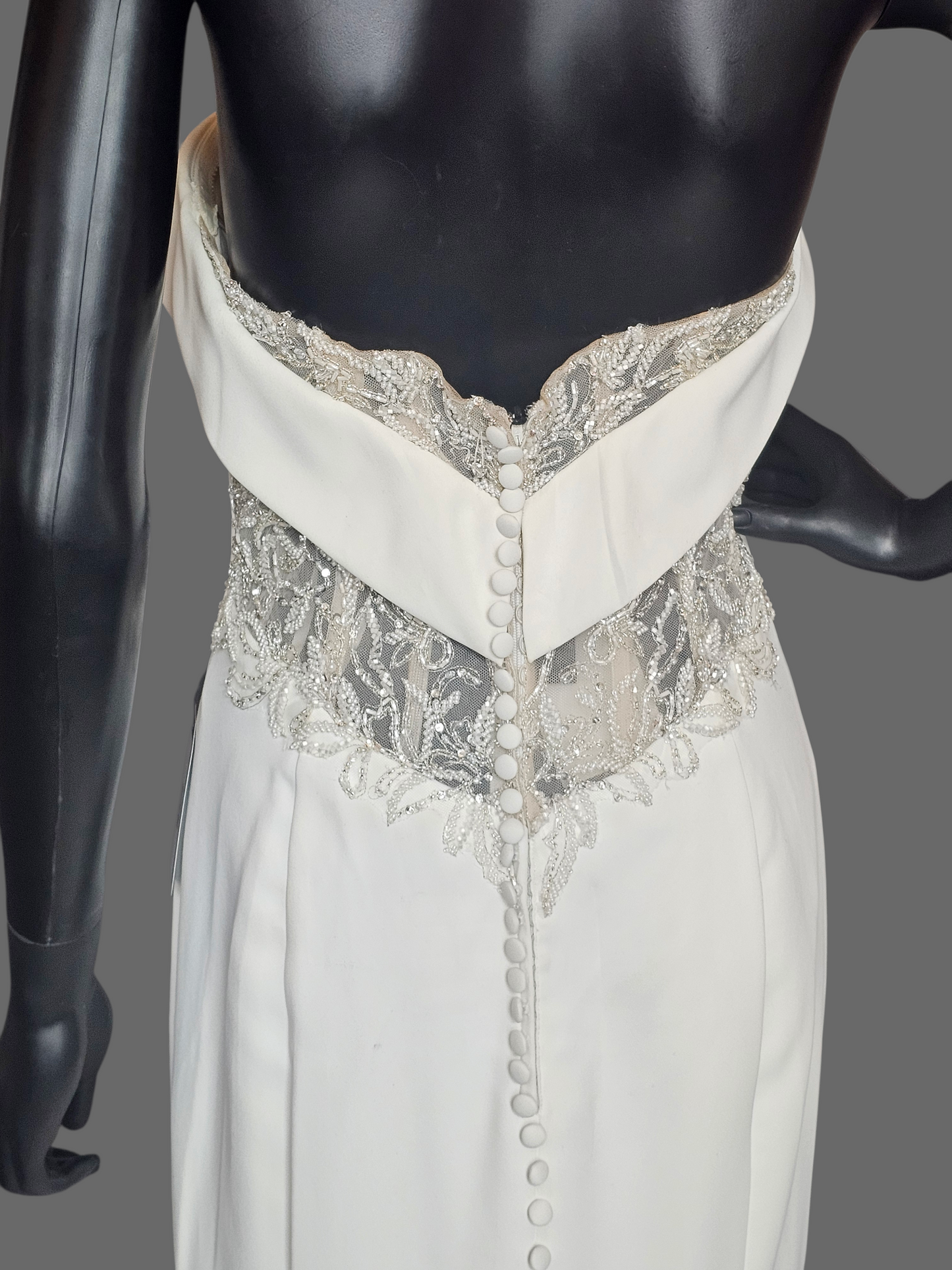 Ivory Soft Satin Sweetheart Fitted Wedding Gown  - Justin Alexander NWT