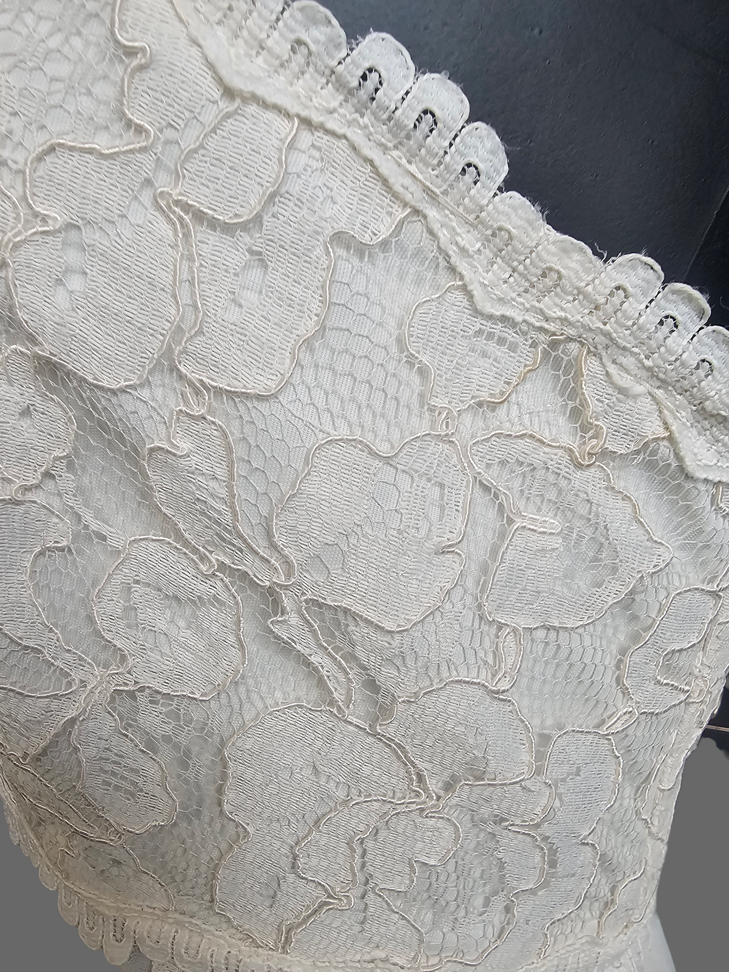 Vintage Lace Spaghetti Strap Boho Wedding Gown - Remade/Renewal