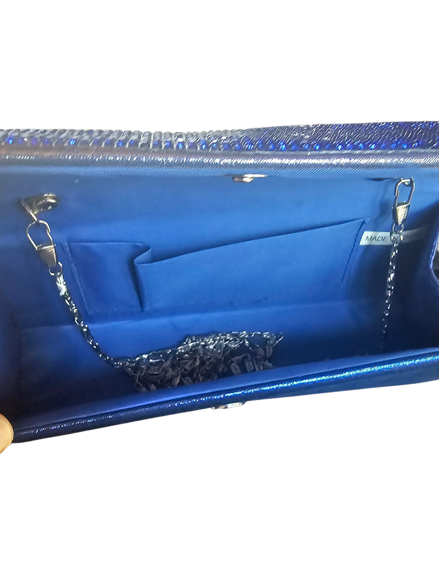 Royal Blue Crystal Clutch