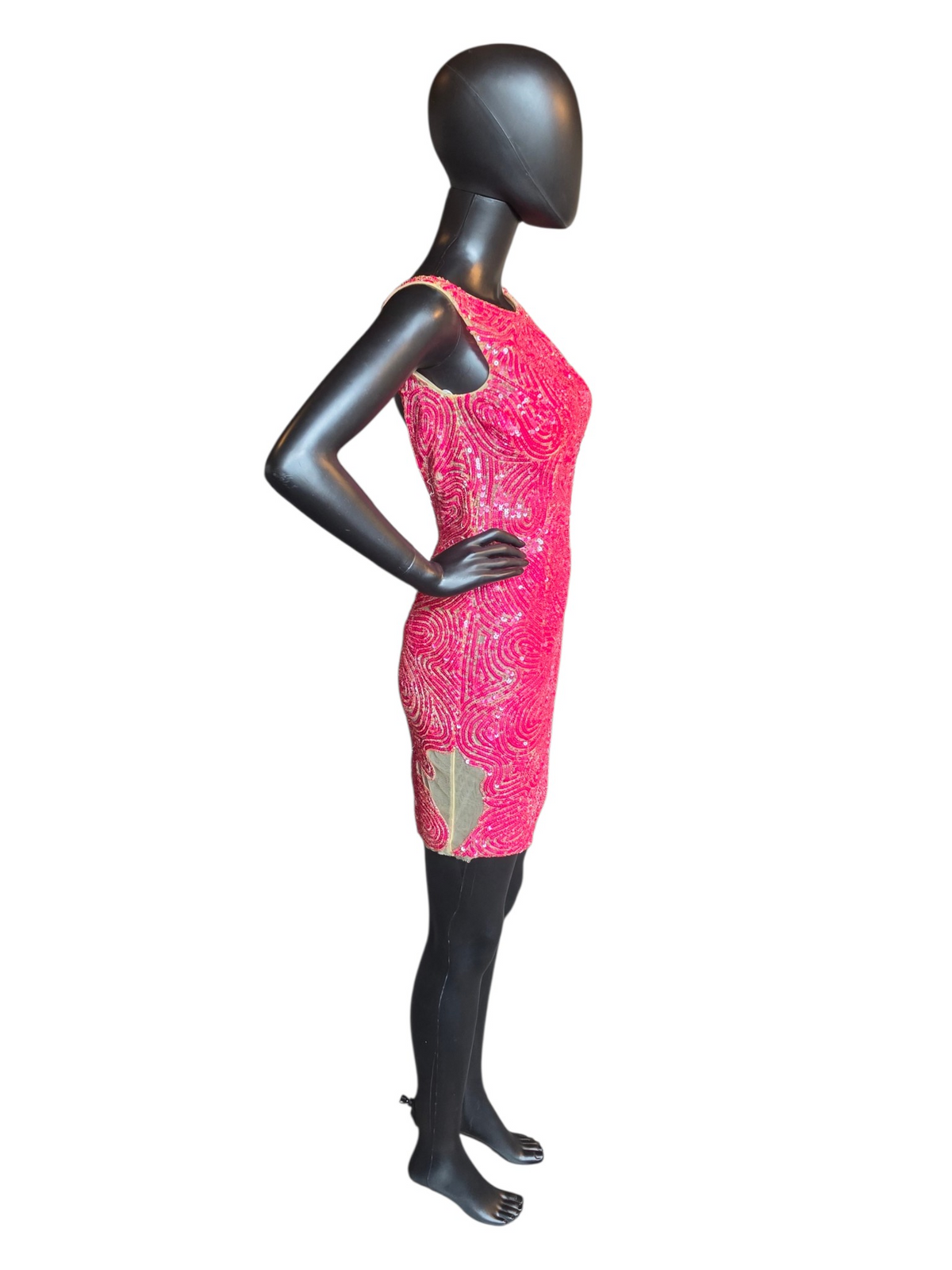 Pink Sequin Cutout - MacDuggal