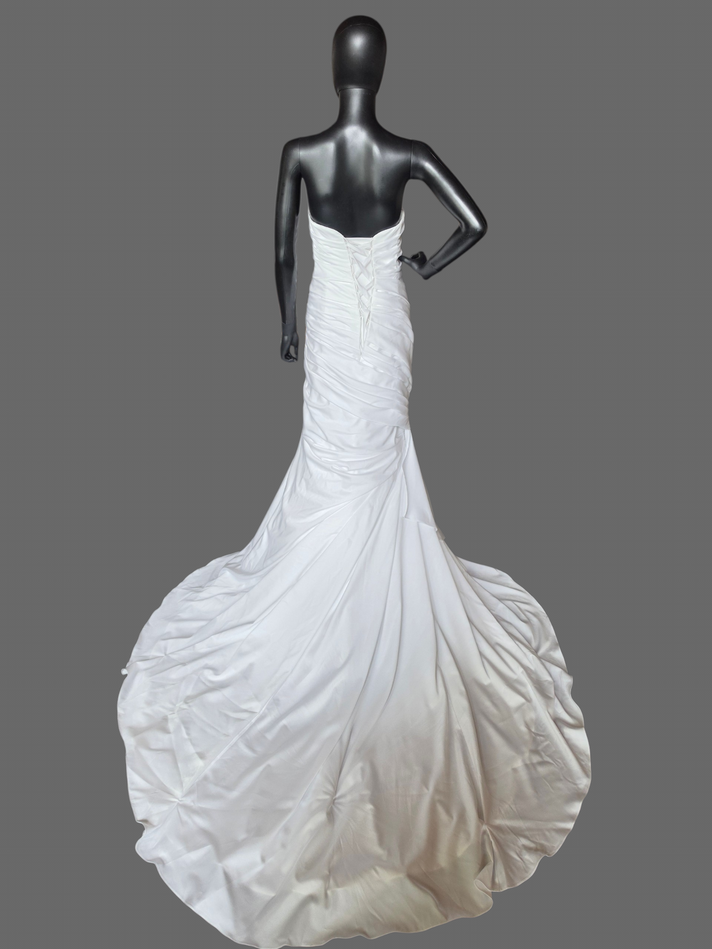 White Jersey Ruched Fitted - Maggie Sottero