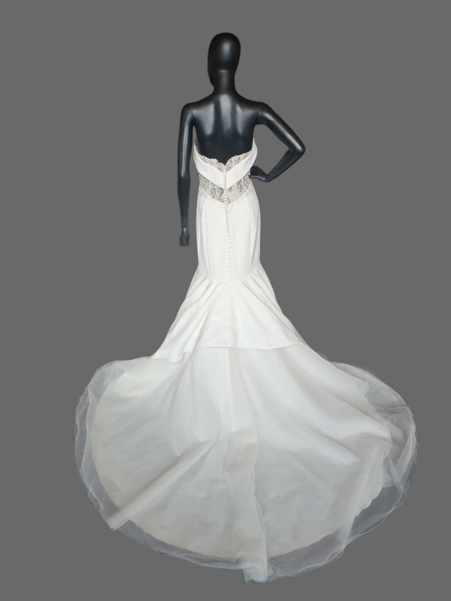 Ivory Soft Satin Sweetheart Fitted Wedding Gown  - Justin Alexander NWT