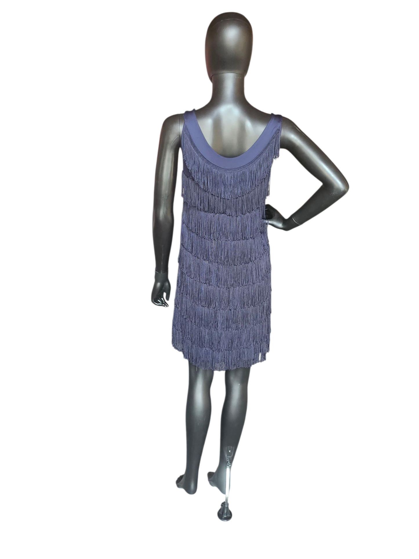 Navy Fringe Coctail Dress - H&M