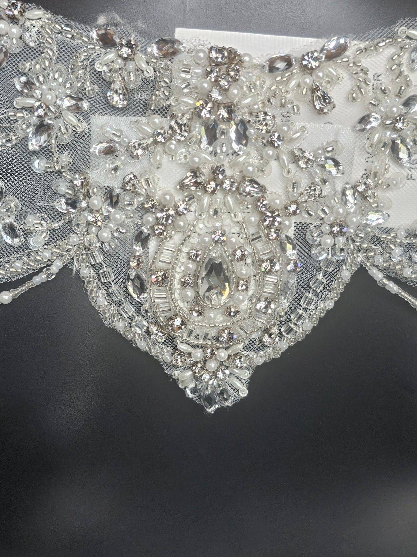 Beaded Applique Draped Shoulder Necklace/Capelet