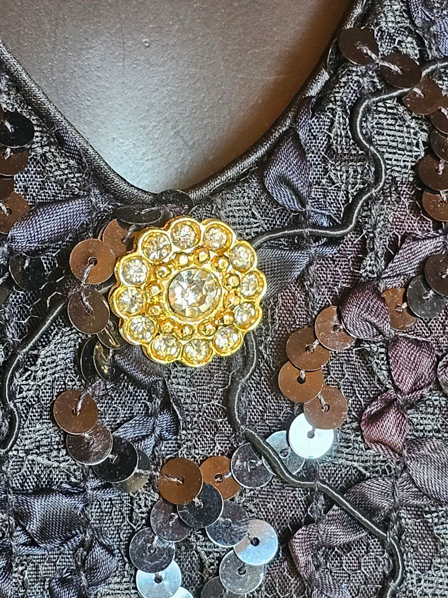 Vintage Black Lace/Satin Halter Formal Dress - Bari Jay