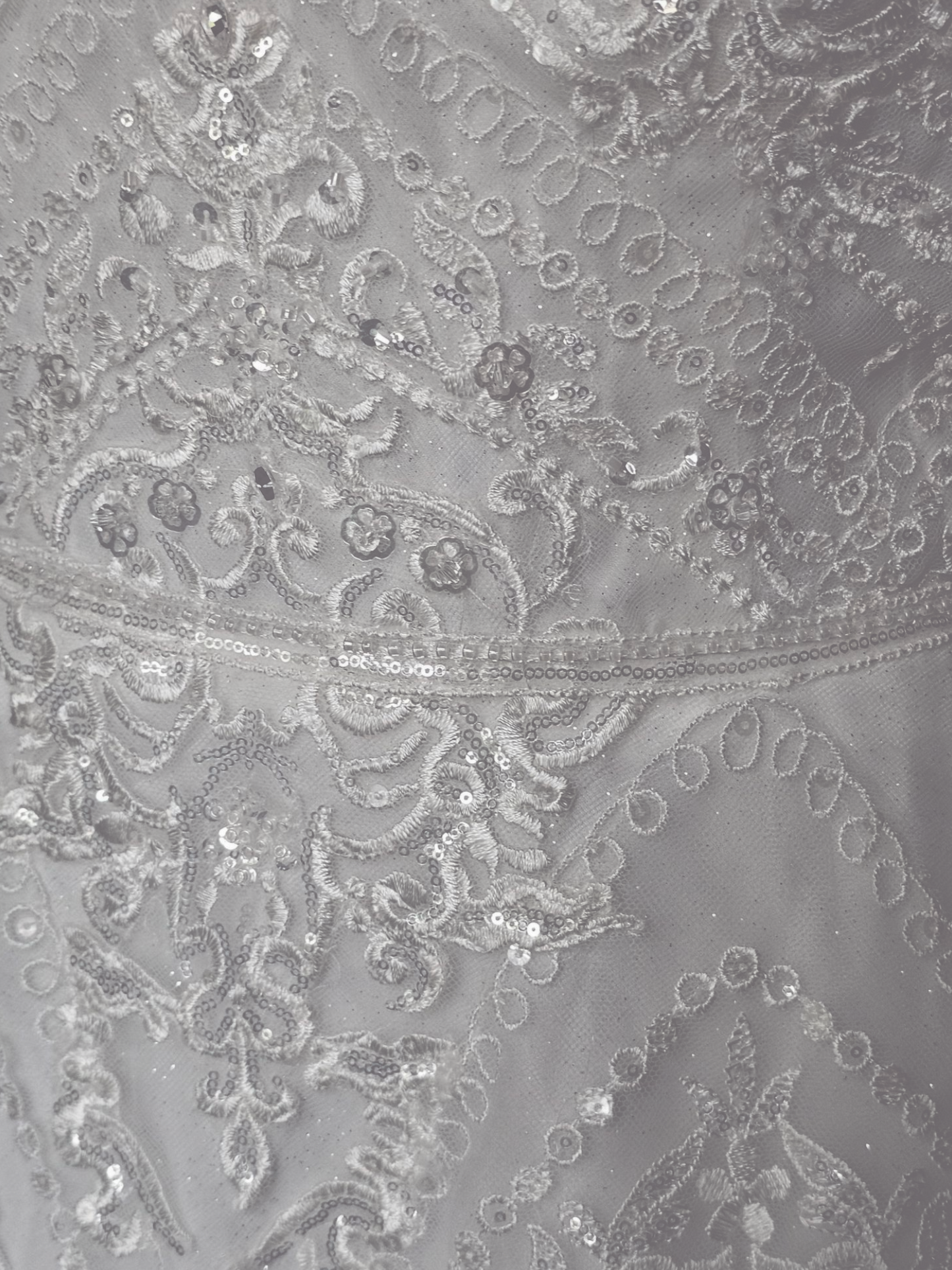 Sparkle A-Line Plunge Spaghetti Strap Wedding Gown - Oleg Cassini