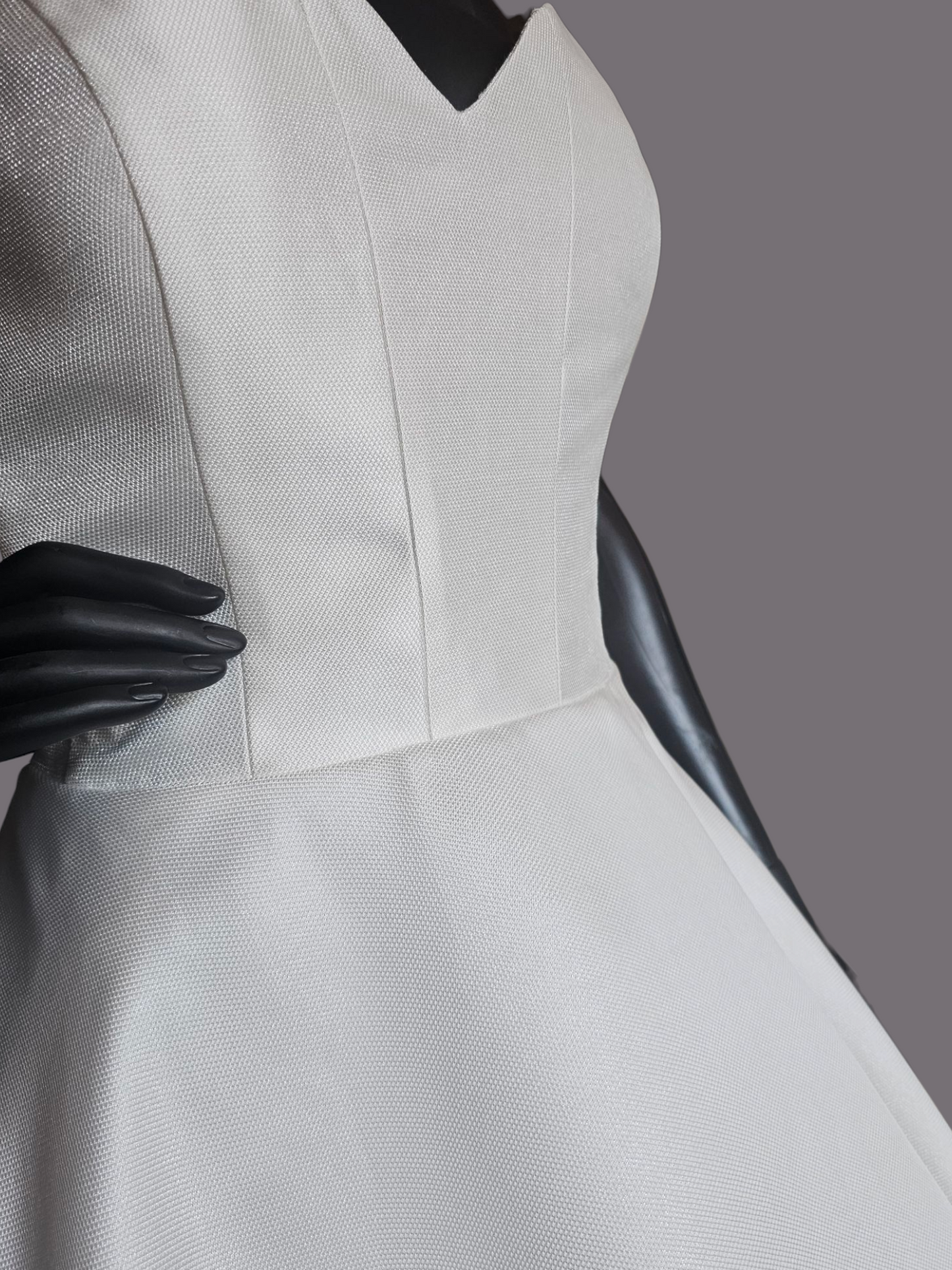 Strapless Contoured Bodice Diamantina Satin Wedding Gown - Morilee