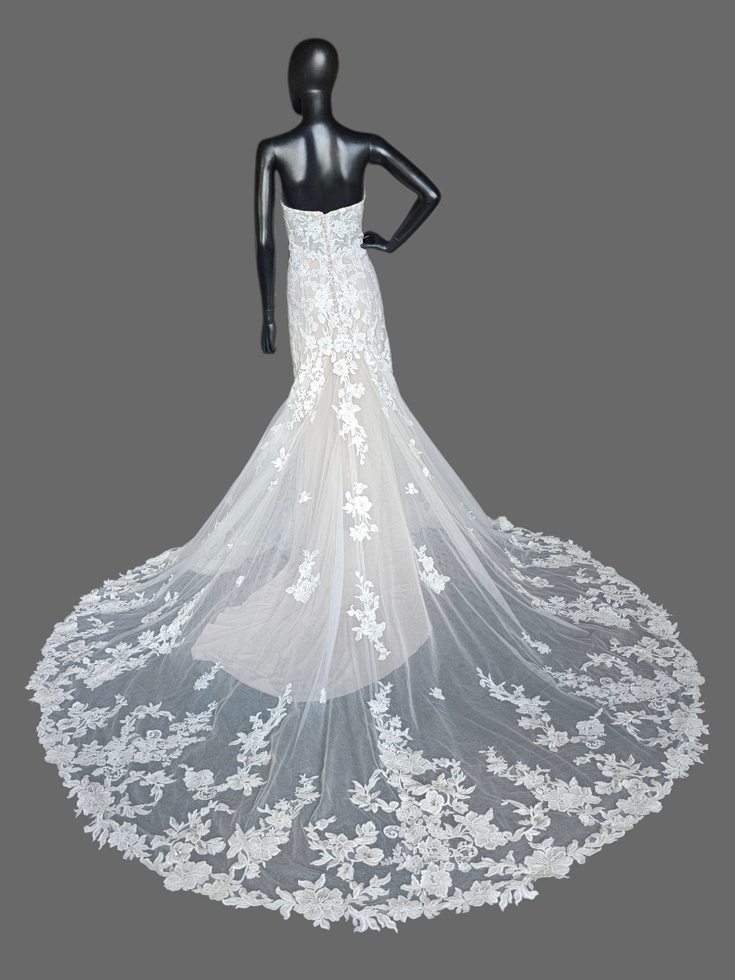 Ivory/Nude Lace Fitted (De Sleeve) - Mori Lee