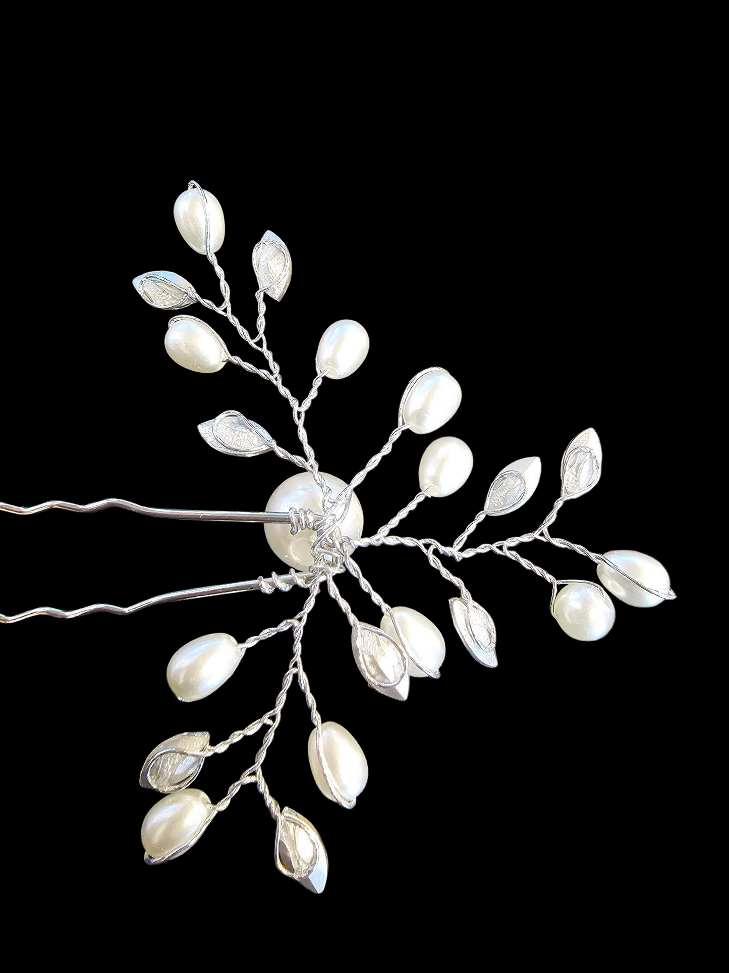 Pearl/Crystal Ivy Hair Pin (2 avail)