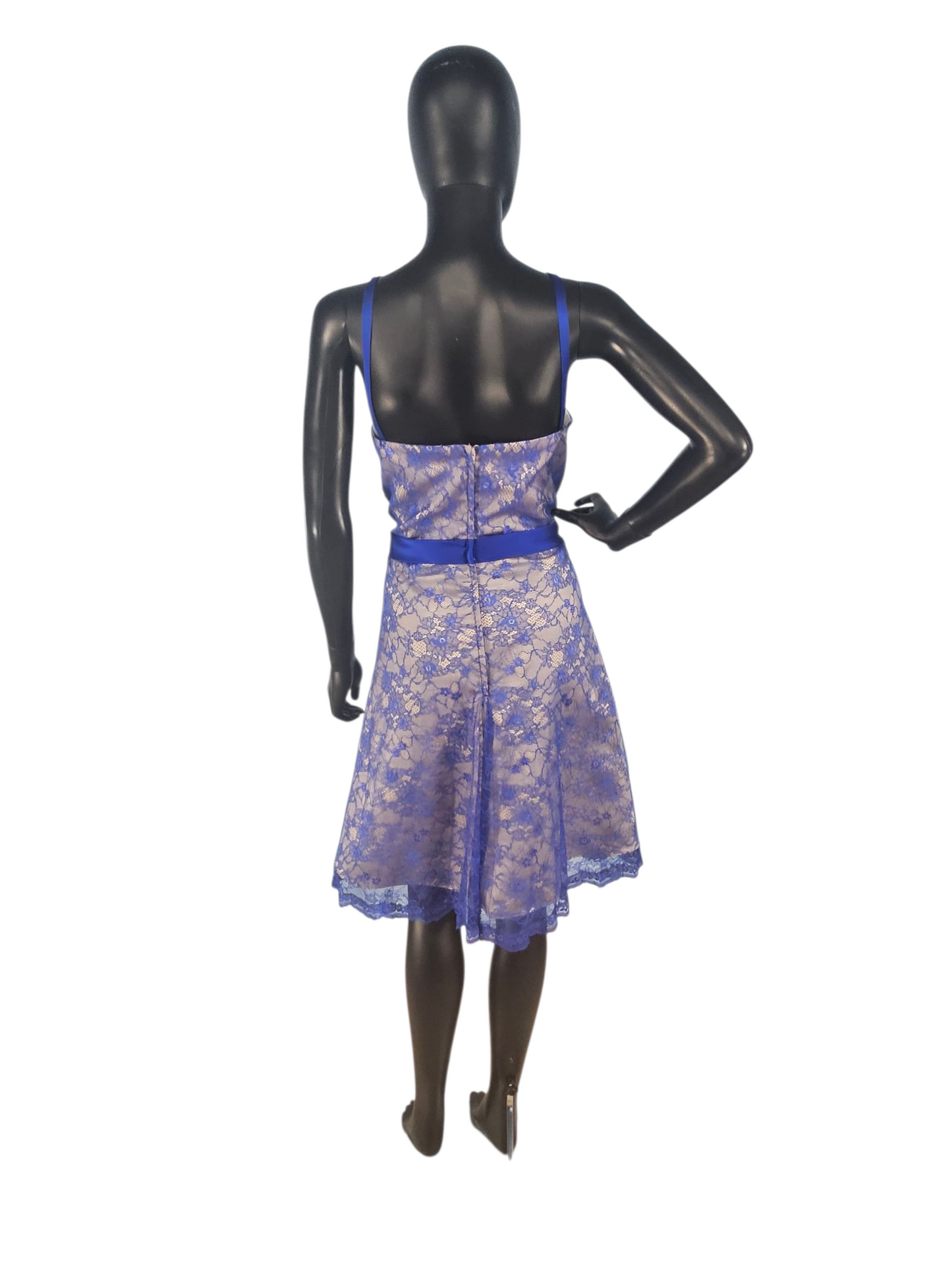 Cobalt Lace A-Line Cocktail/Party Dress - Da Vinci