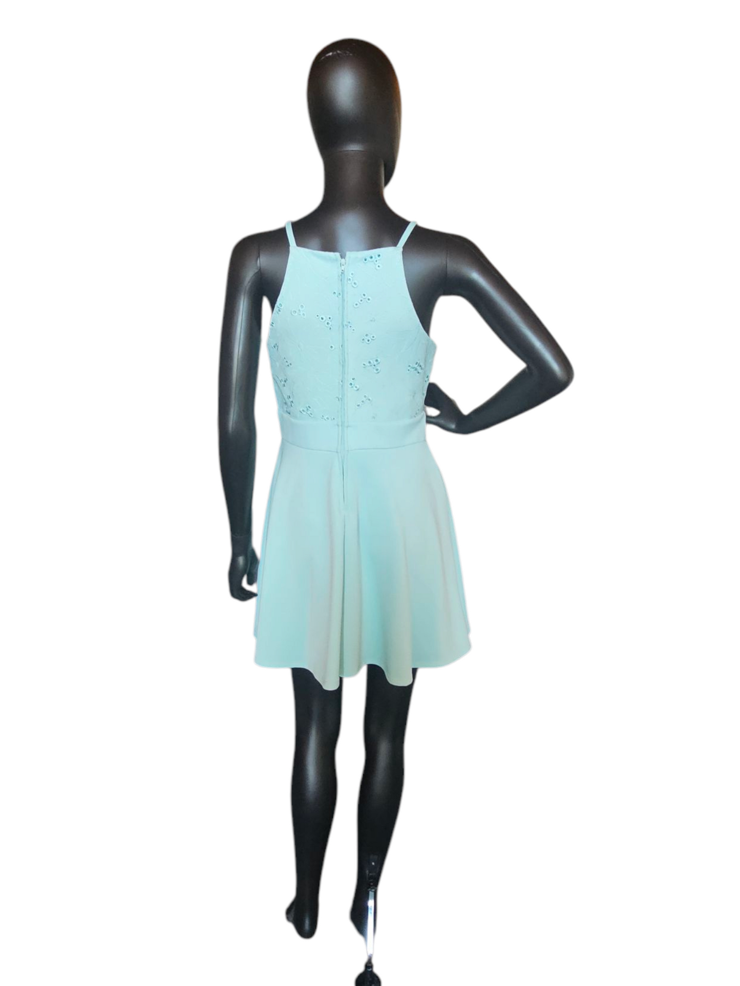 Turquois Square Halter Chiffon Short Cocktail Dress - NWT Francesca's