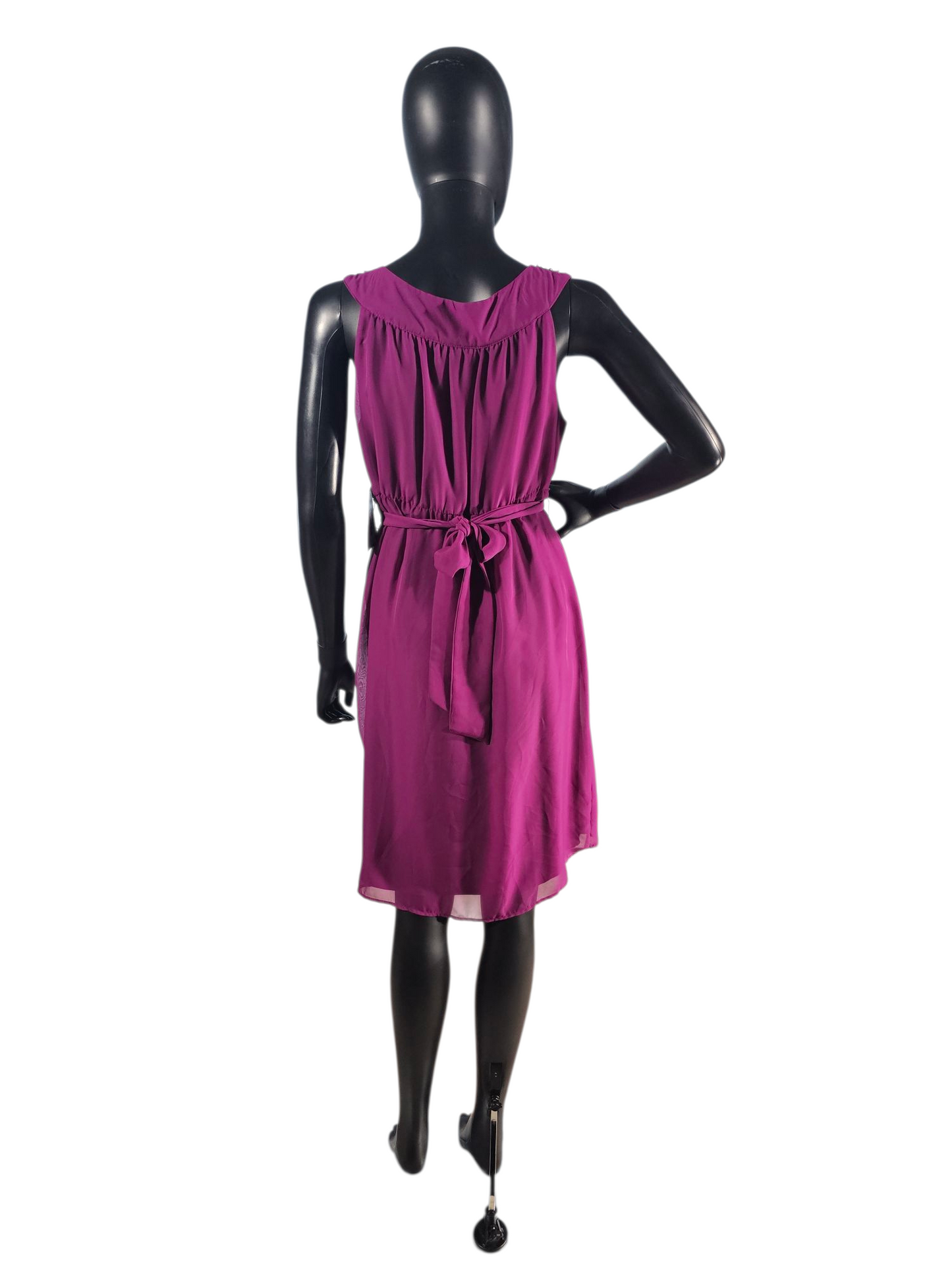 Plum Beaded Yoke Collar Chiffon Maternity Casual Dress - Liz Hanger