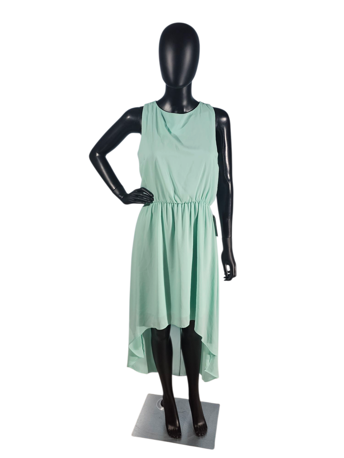 Turquois Chiffon High-Low Casual Dress - Charming Charlie