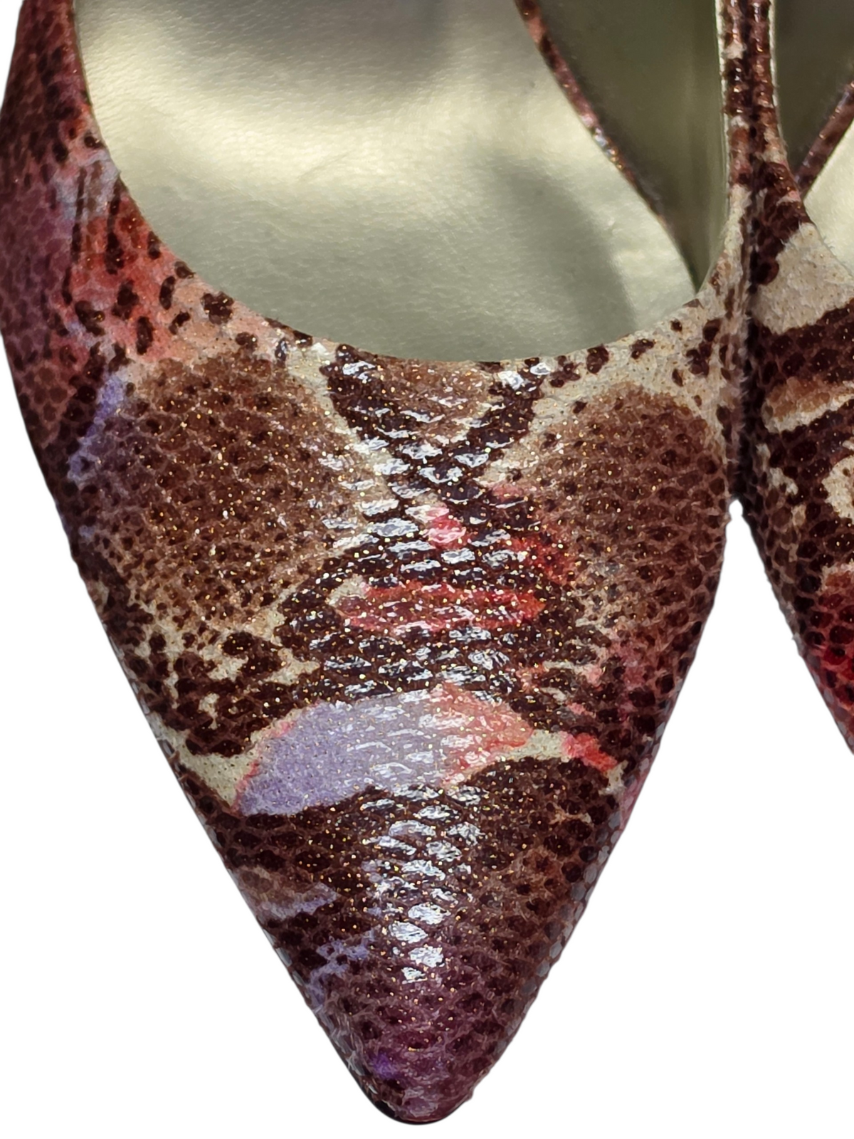 Rose Gold Snakeskin 2" Heel Pump Shoe - Nine & Co