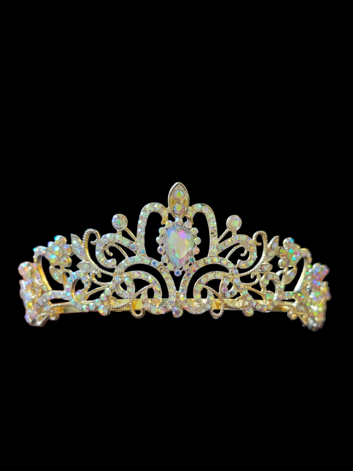 Silver Iridescent Crown/Tiara (Damaged)